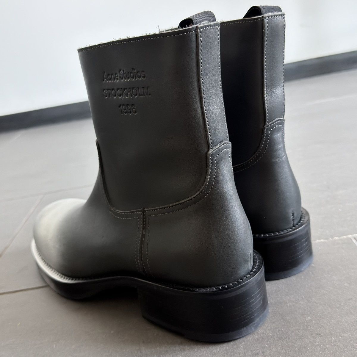 Acne Studios Acne Studios Chrome Gradient Zip Up Heel Engineer Boots Size US 9 / EU 42 - 8 Thumbnail