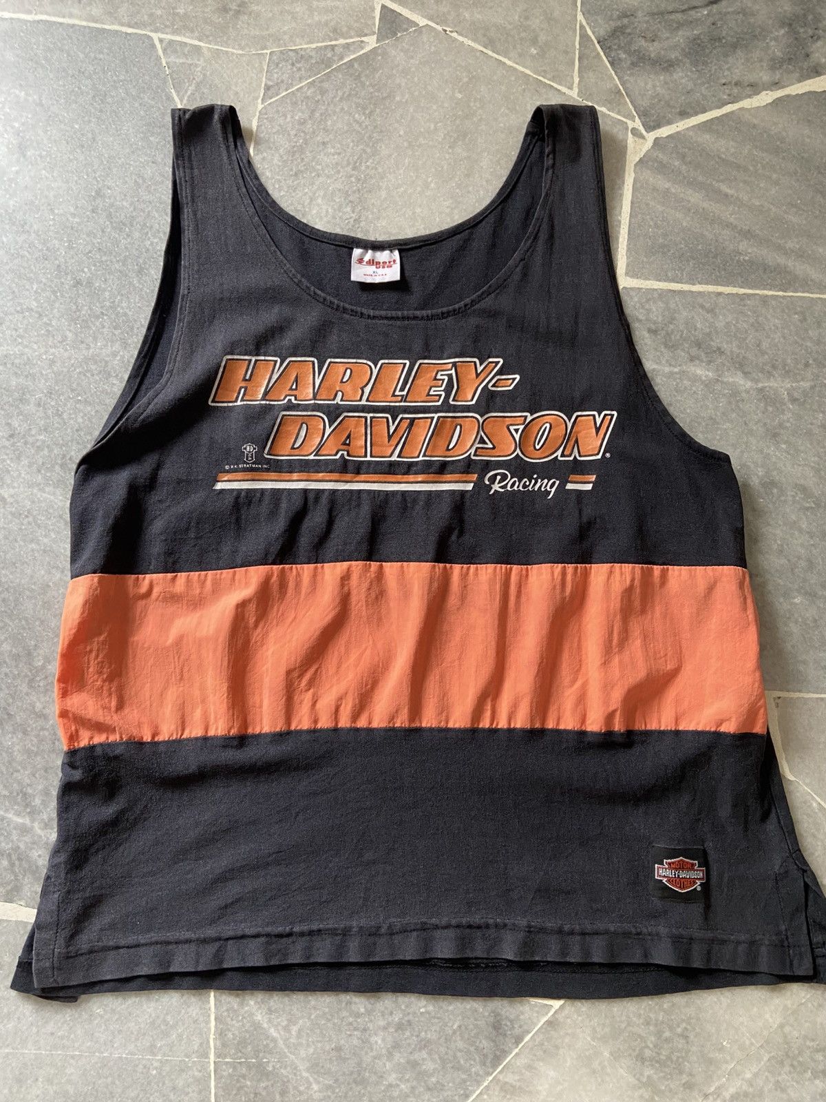 Harley Davidson Vintage 90s Harley Davidson Racing Tank Top Shirt Size US L / EU 52-54 / 3 - 4 Thumbnail