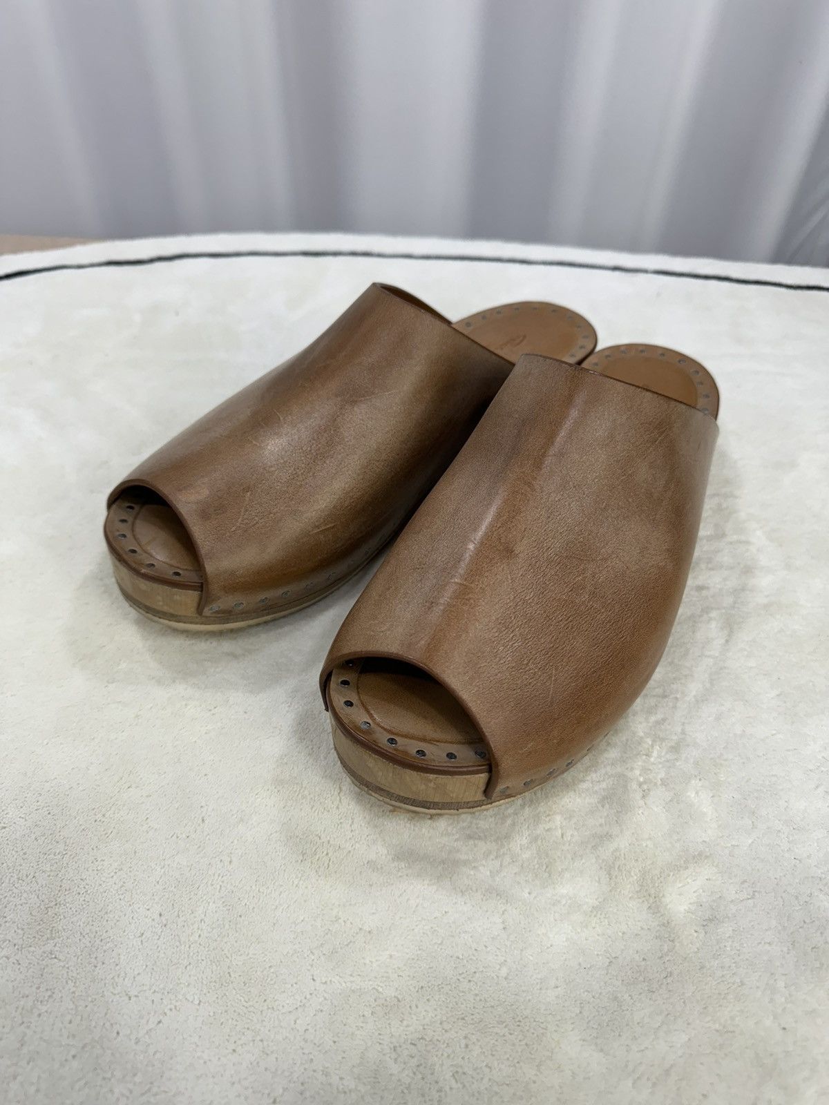 image of Rick Owens Beach Island Clogs Sandals in Brown, Men's (Size 9)