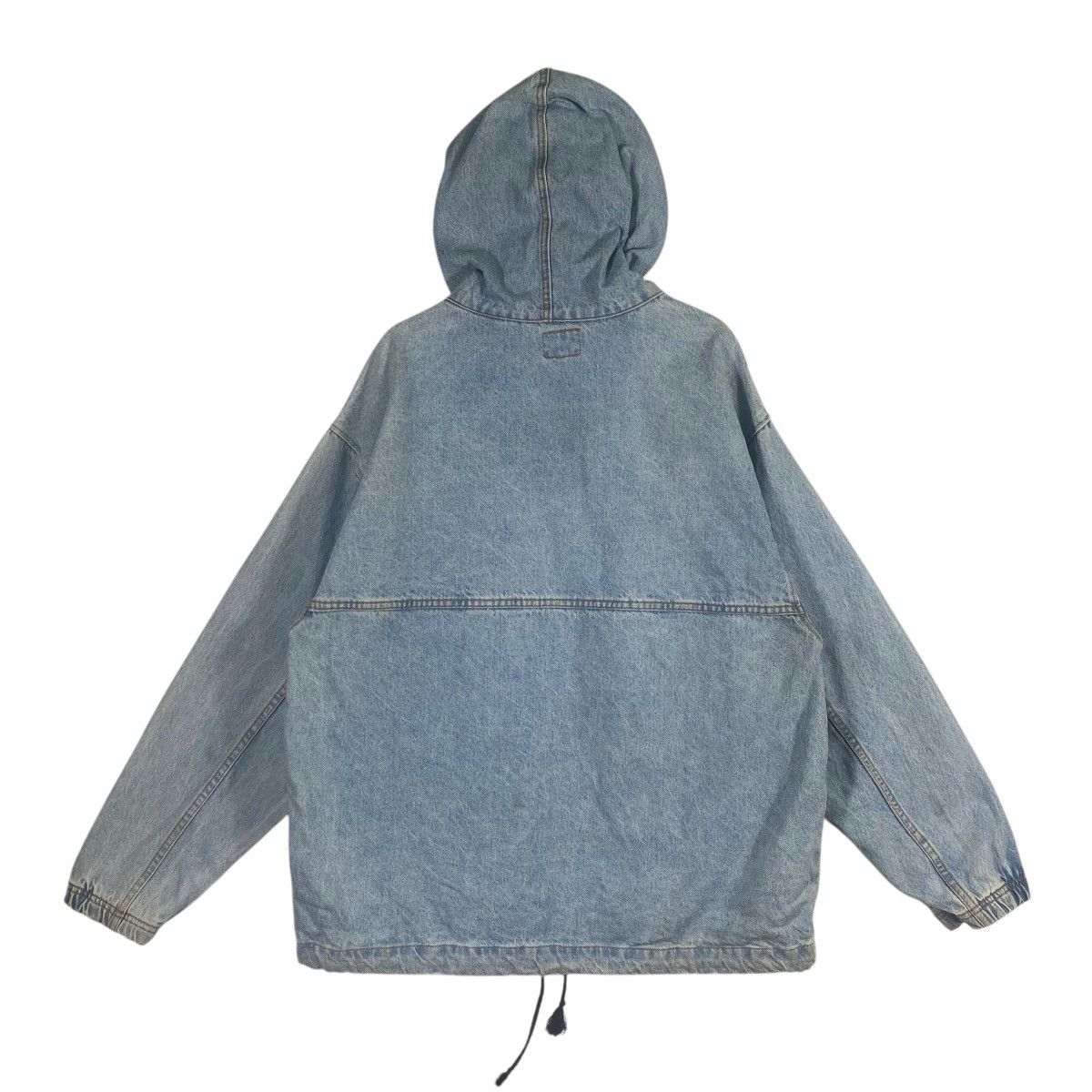 Gotcha × Vintage Vintage 90s Gotcha Denim Anorak Hoodie Half Zip Sweatshirt Size US L / EU 52-54 / 3 - 12 Thumbnail