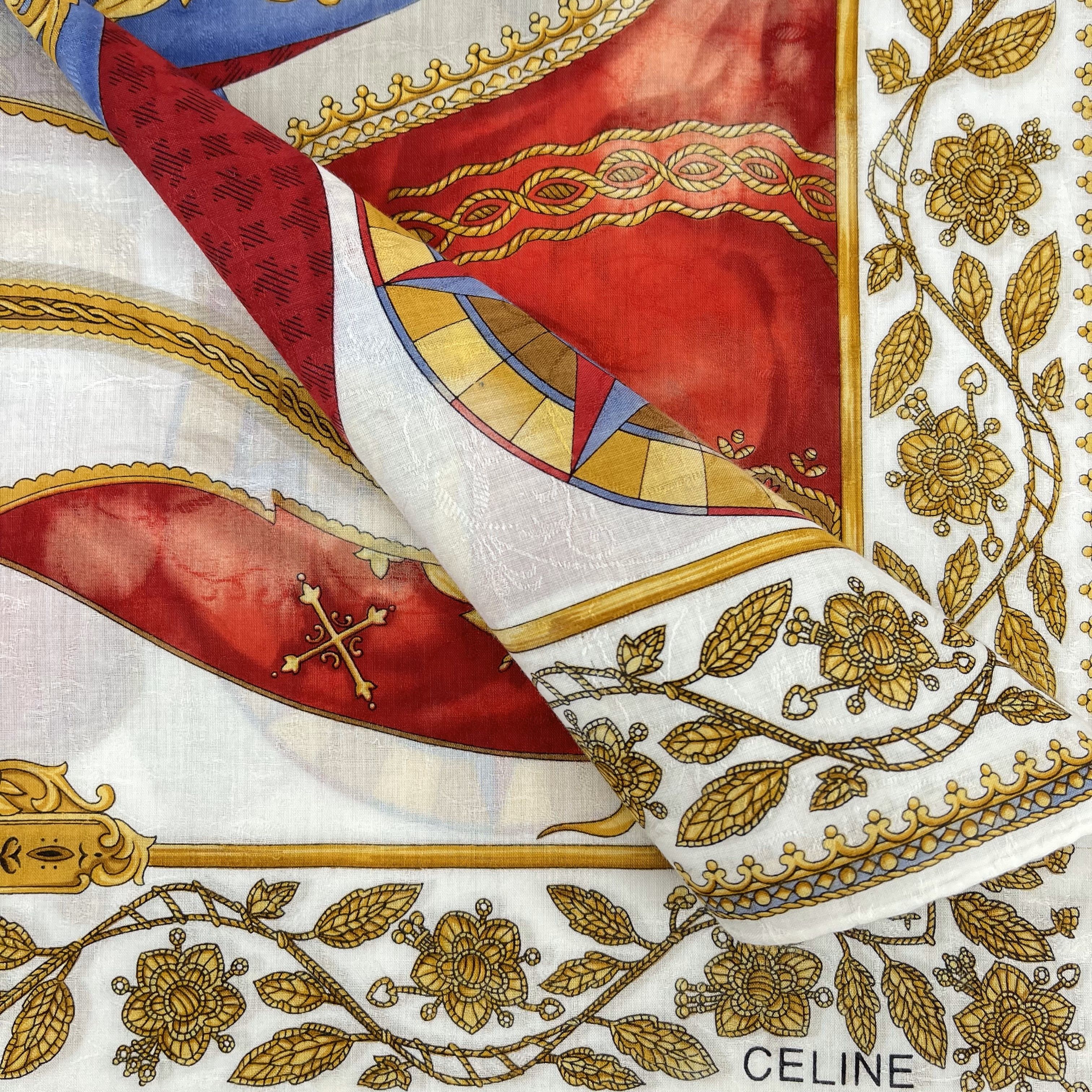Celine × Vintage Celine Handkerchief / Neckerchief / Bandana - 4186 Size ONE SIZE - 12 Thumbnail