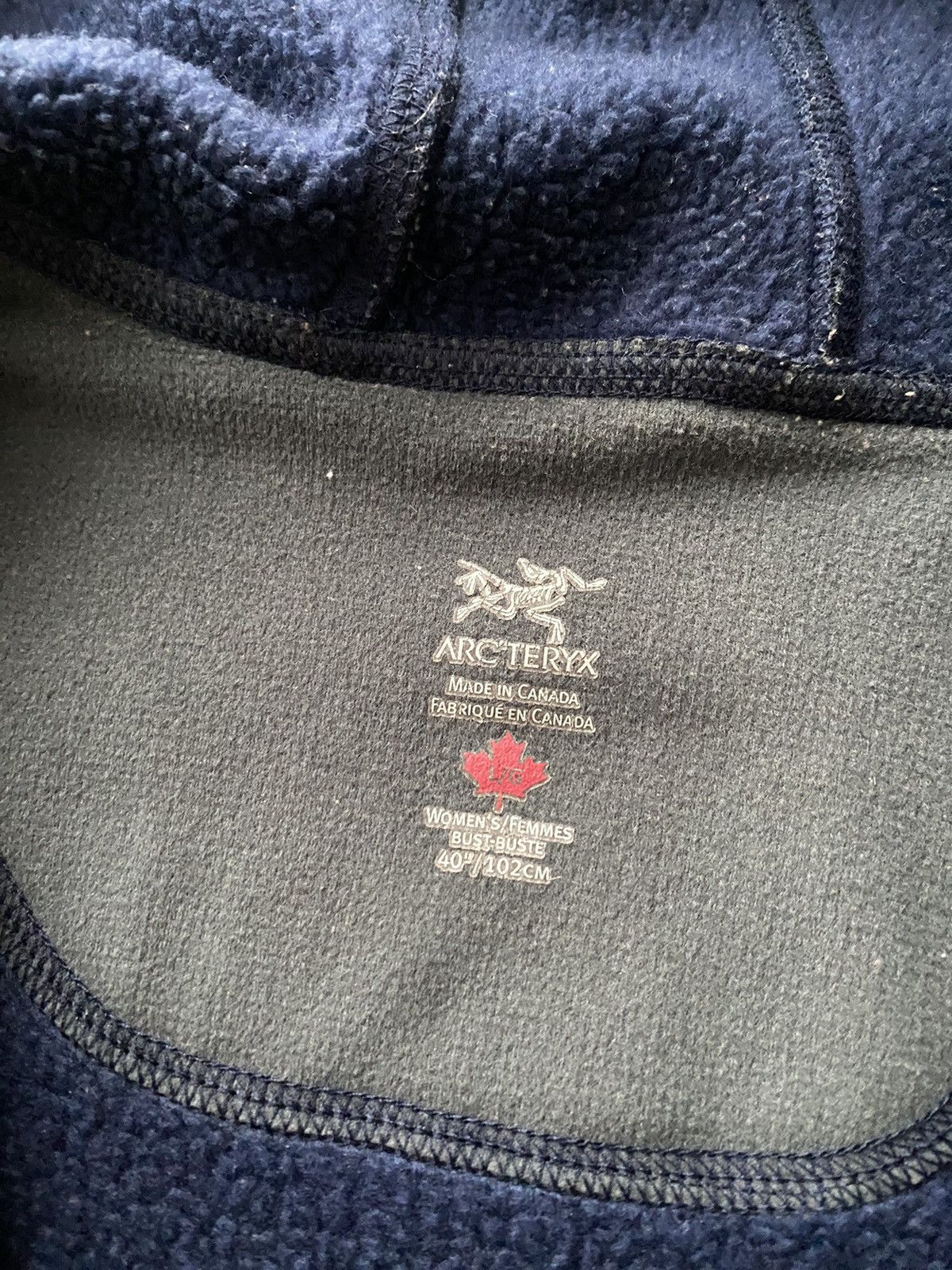 Arc'teryx × Vintage Arcteryx Polartec Women’s Zip Hoodie Blue Fleece Size L / US 10 / IT 46 - 7 Thumbnail