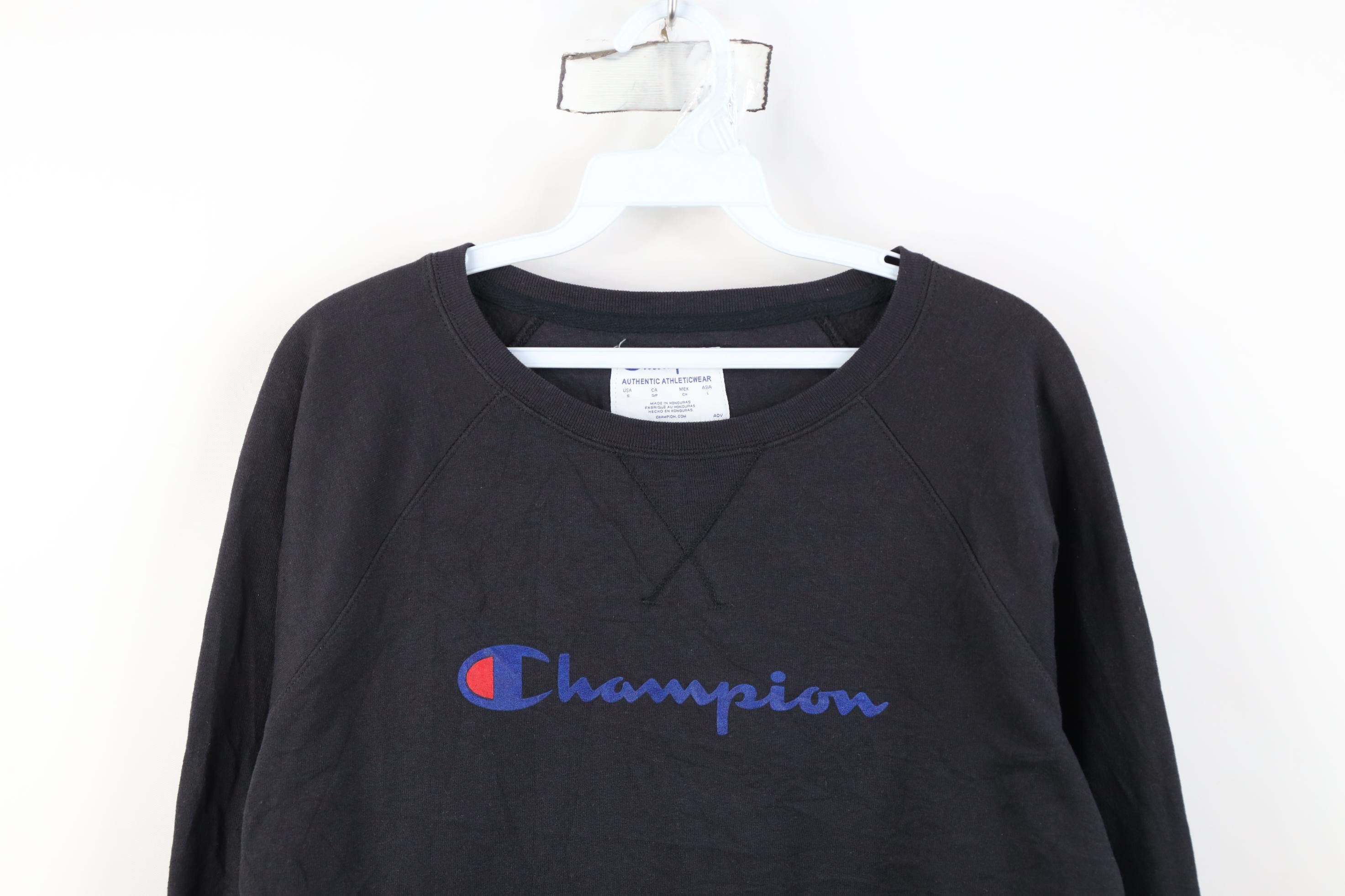 Champion Vintage Y2K Champion Spell Out French Terry Sweatshirt Black Size S / US 4 / IT 40 - 2 Thumbnail