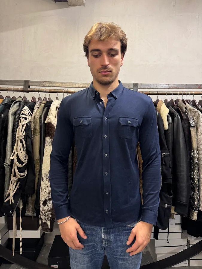 Designer × Gucci × Vintage 2000s Gucci Navy Minimalist Shirt Size US M / EU 48-50 / 2 - 2 Thumbnail