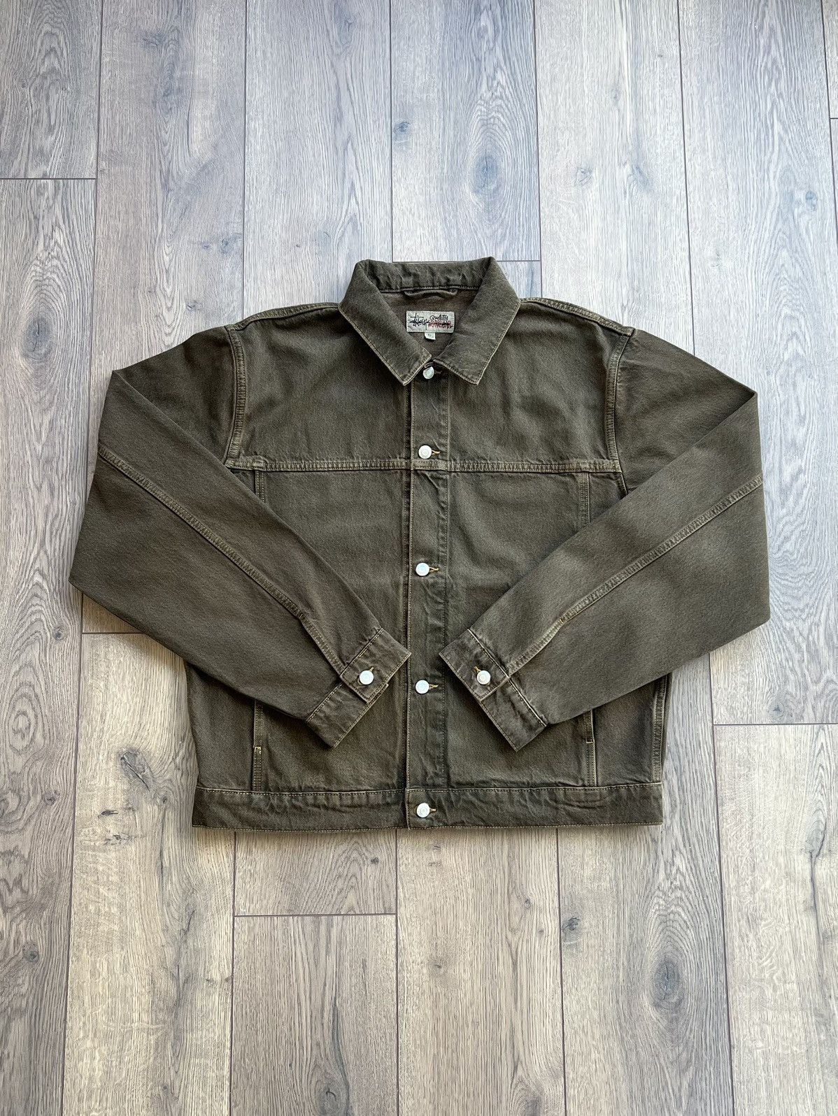 Stussy Stussy Denim Trucker Jacket Brown XL Size US XL / EU 56 / 4 - 4 Thumbnail