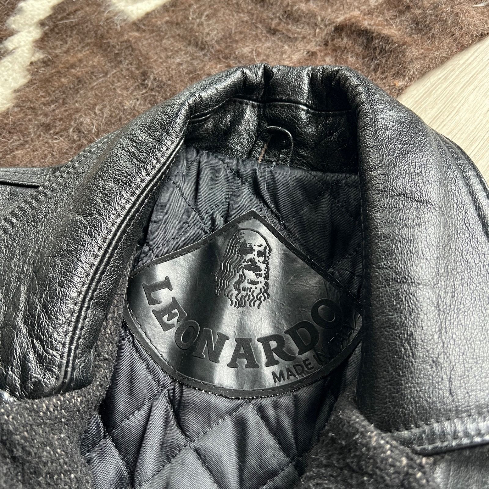 Leather Leonardo Leather Wool Blend Western Vintage Jacket 9574AC Size US L / EU 52-54 / 3 - 3 Thumbnail