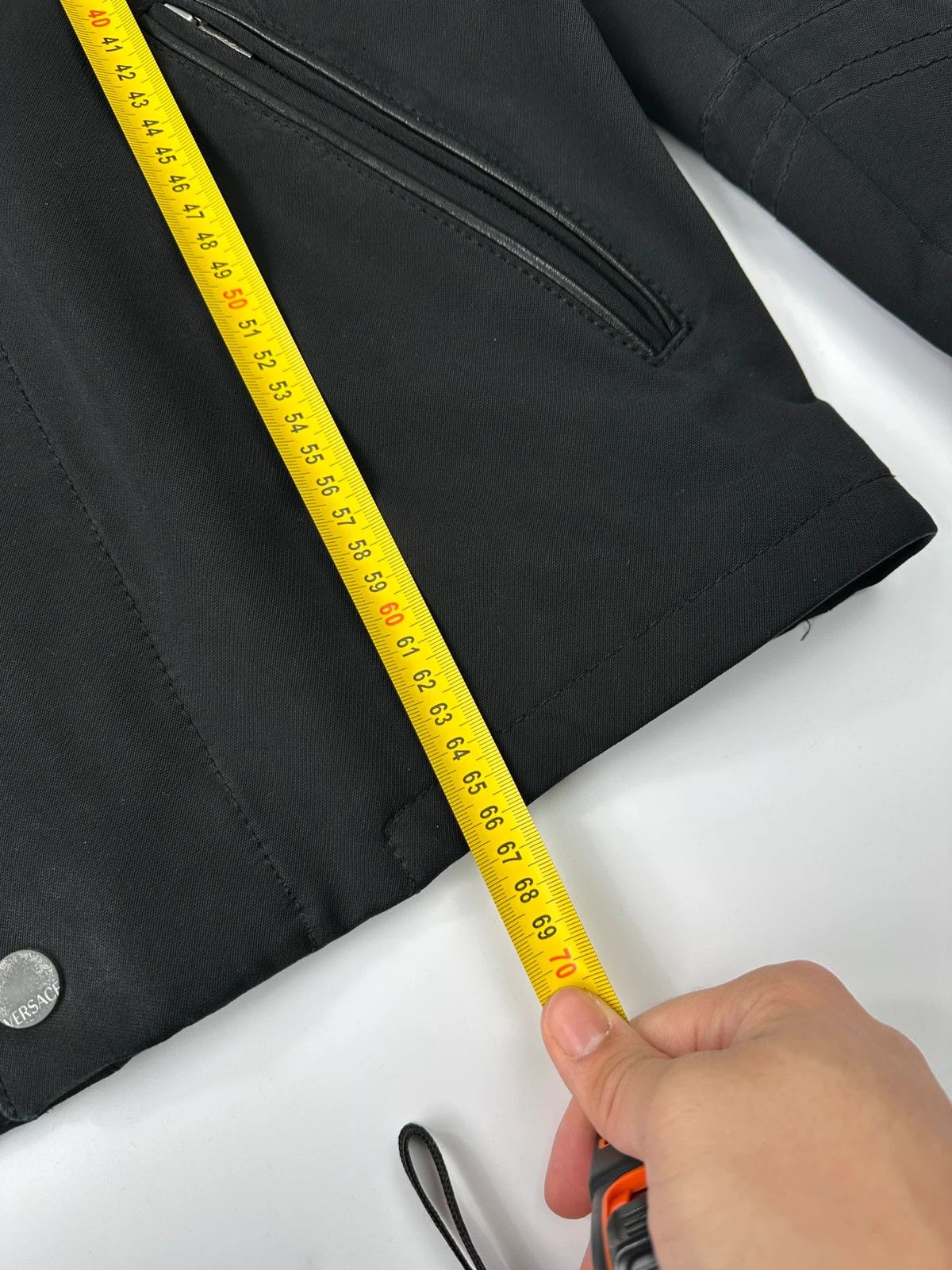 Versace Versace Early 00’s Black 4 Pockets High Collar Bomber Jacket Size US M / EU 48-50 / 2 - 15 Thumbnail