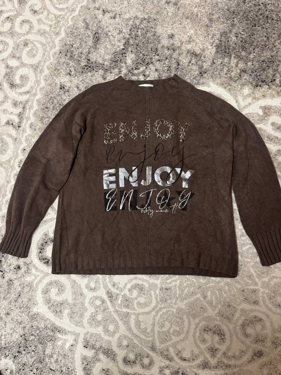 CAMILLA Camilla Italy Brown “ENJOY” Knit Sweater – One Size Size ONE SIZE - 12 Thumbnail