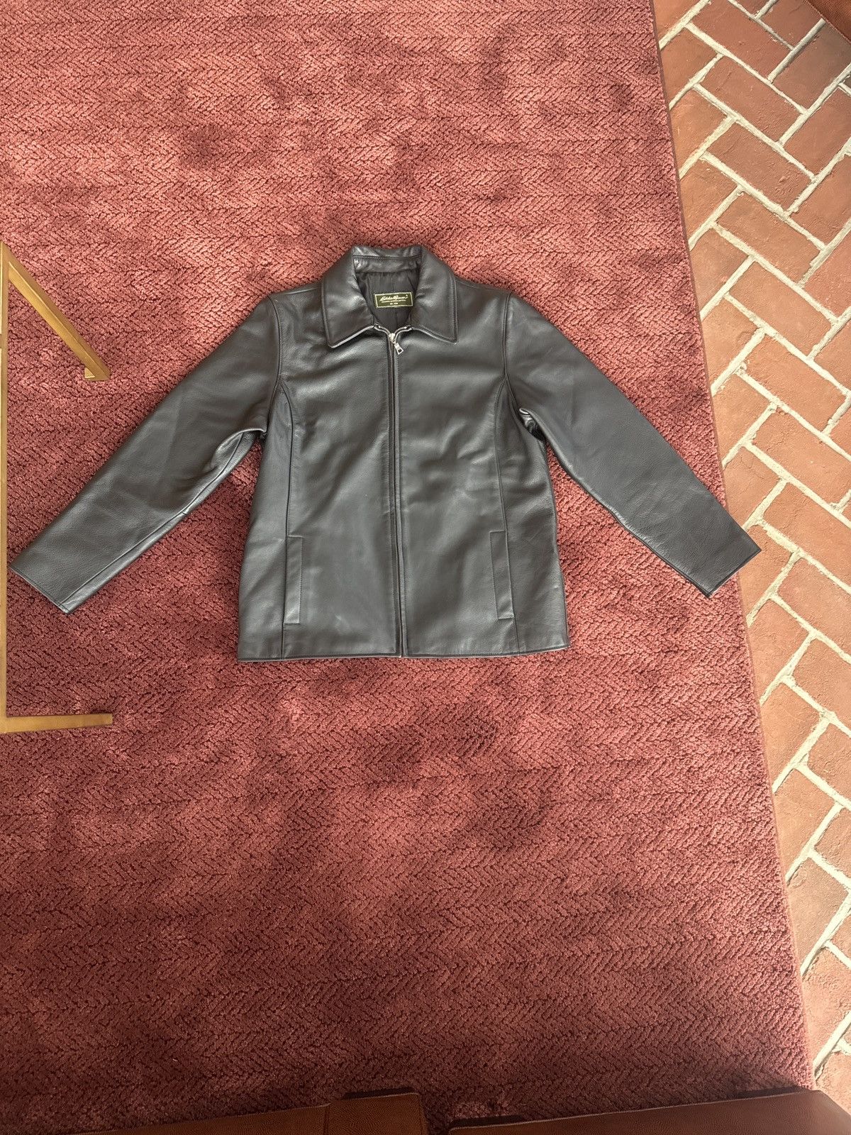 Eddie Bauer Eddie Bauer Men’s Leather Jacket Size US L / EU 52-54 / 3 - 1 Thumbnail