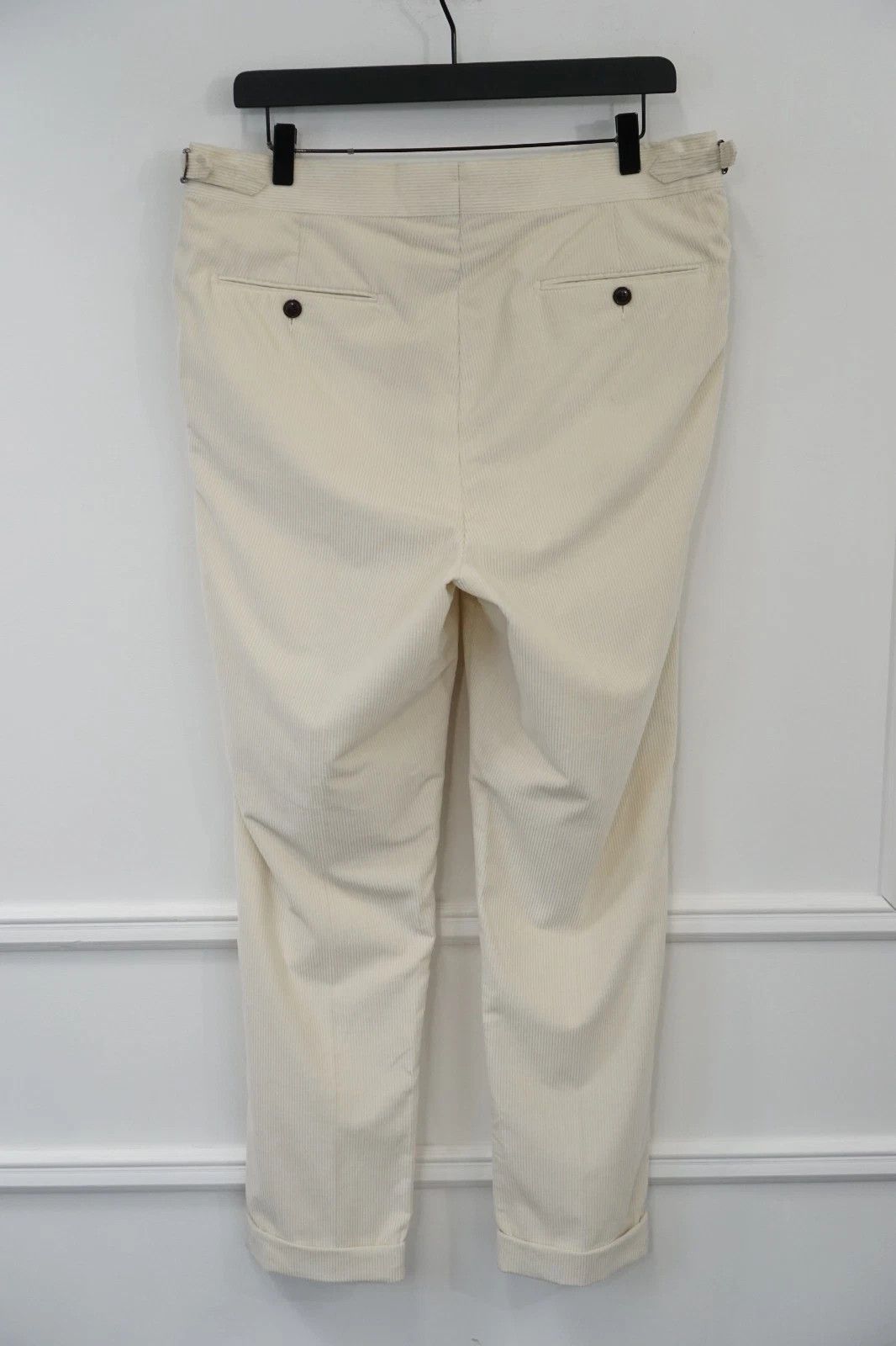 Suitsupply Men Suitsupply Pants Velvet Ivory Brescia Pontoglio UK/US40 Size 40R - 2 Thumbnail