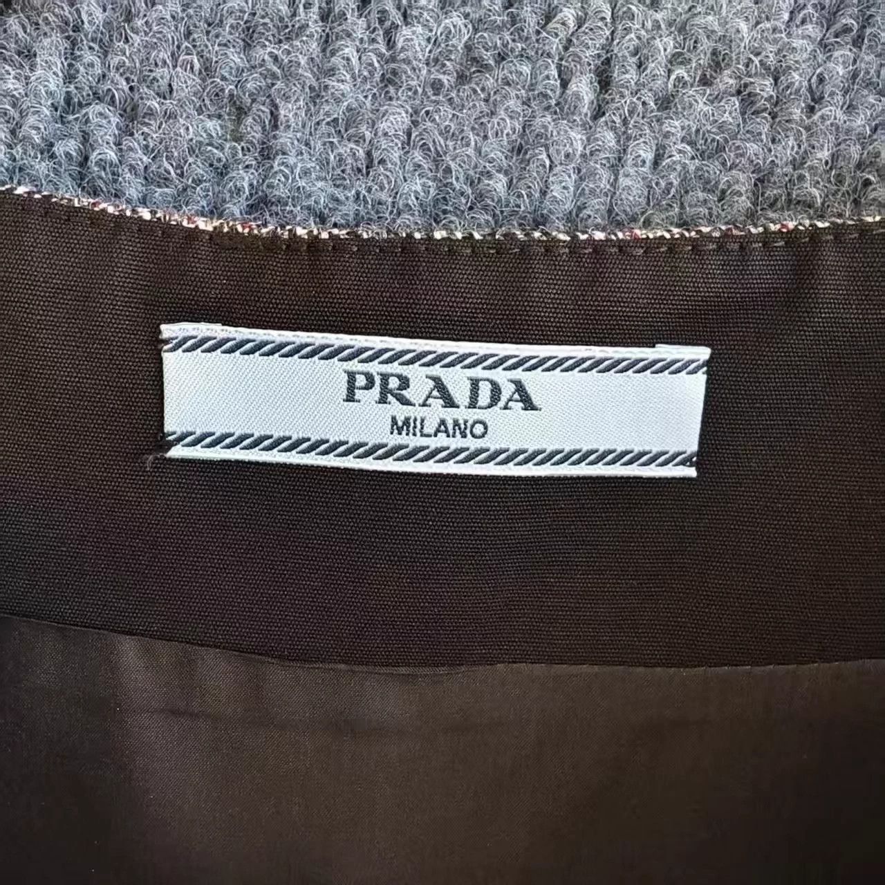 Prada Prada Gray Wool Bow Dress Size M / US 6-8 / IT 42-44 - 4 Thumbnail