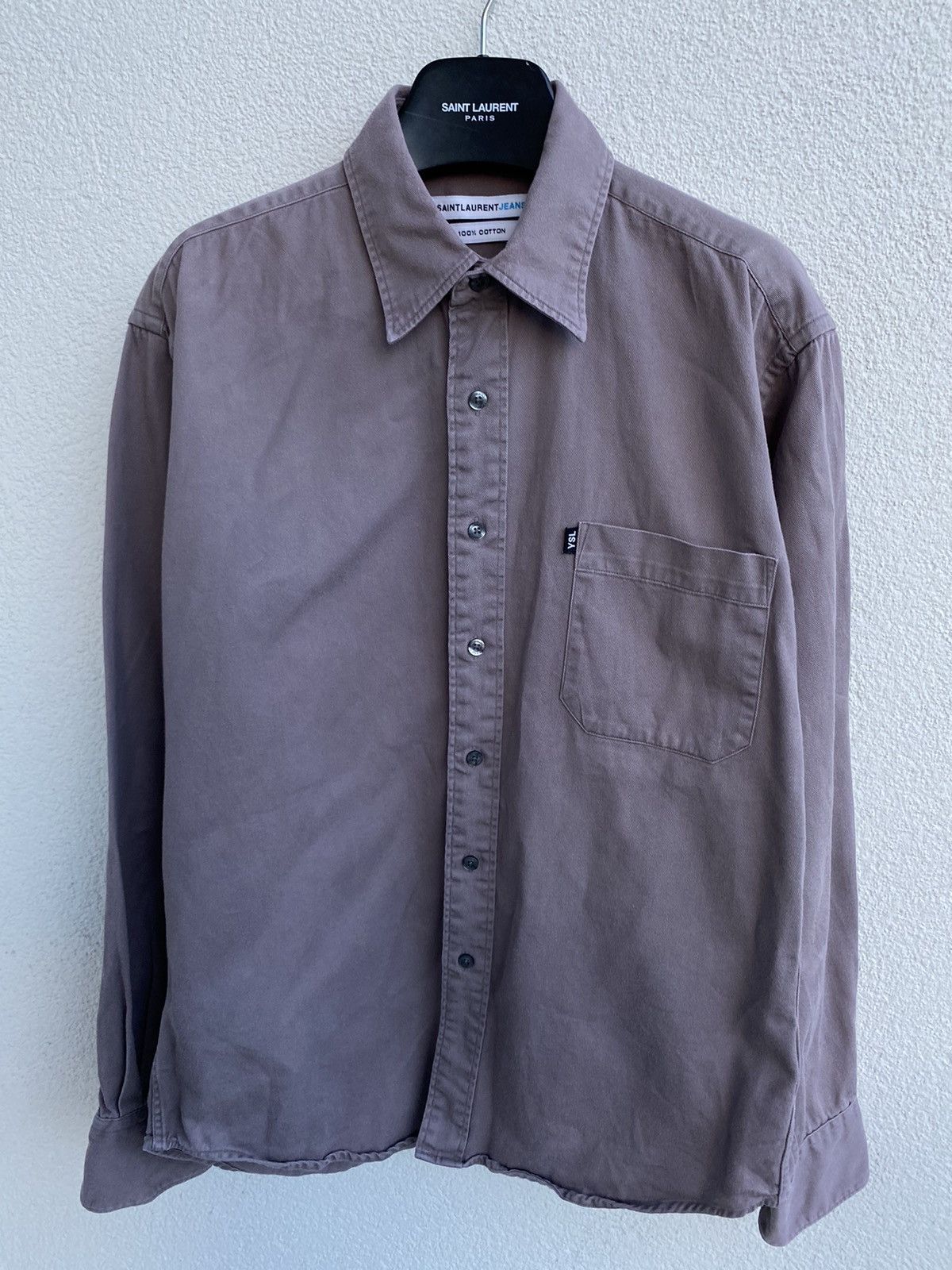 Yves Saint Laurent Heavy YSL Shirt Cotton Saint Laurent Jeans Shirt Size US L / EU 52-54 / 3 - 16 Thumbnail