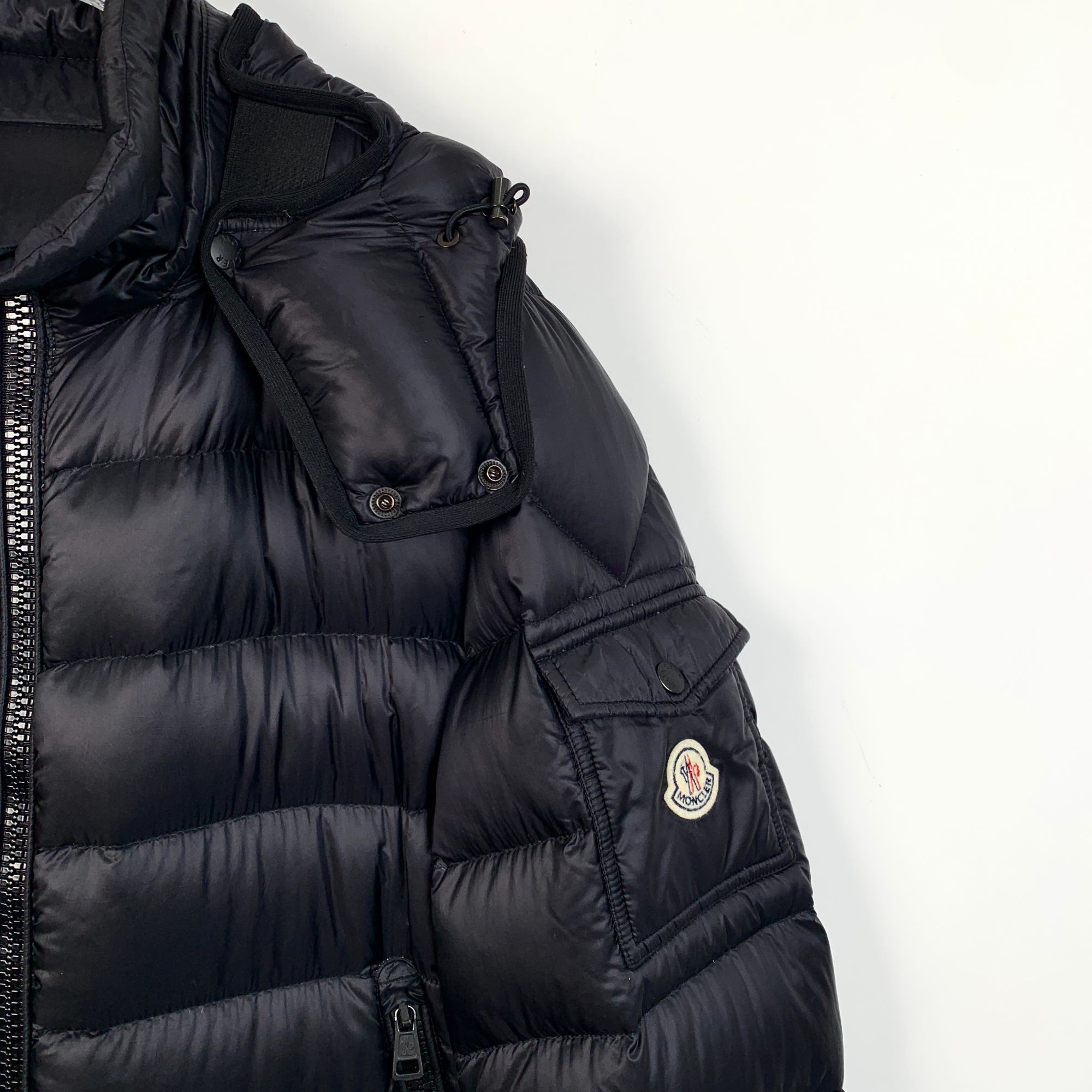 Moncler [Moncler] Dustin Black Logo Quilted Hooded Down Jacket 3 L Size L / US 10 / IT 46 - 7 Thumbnail