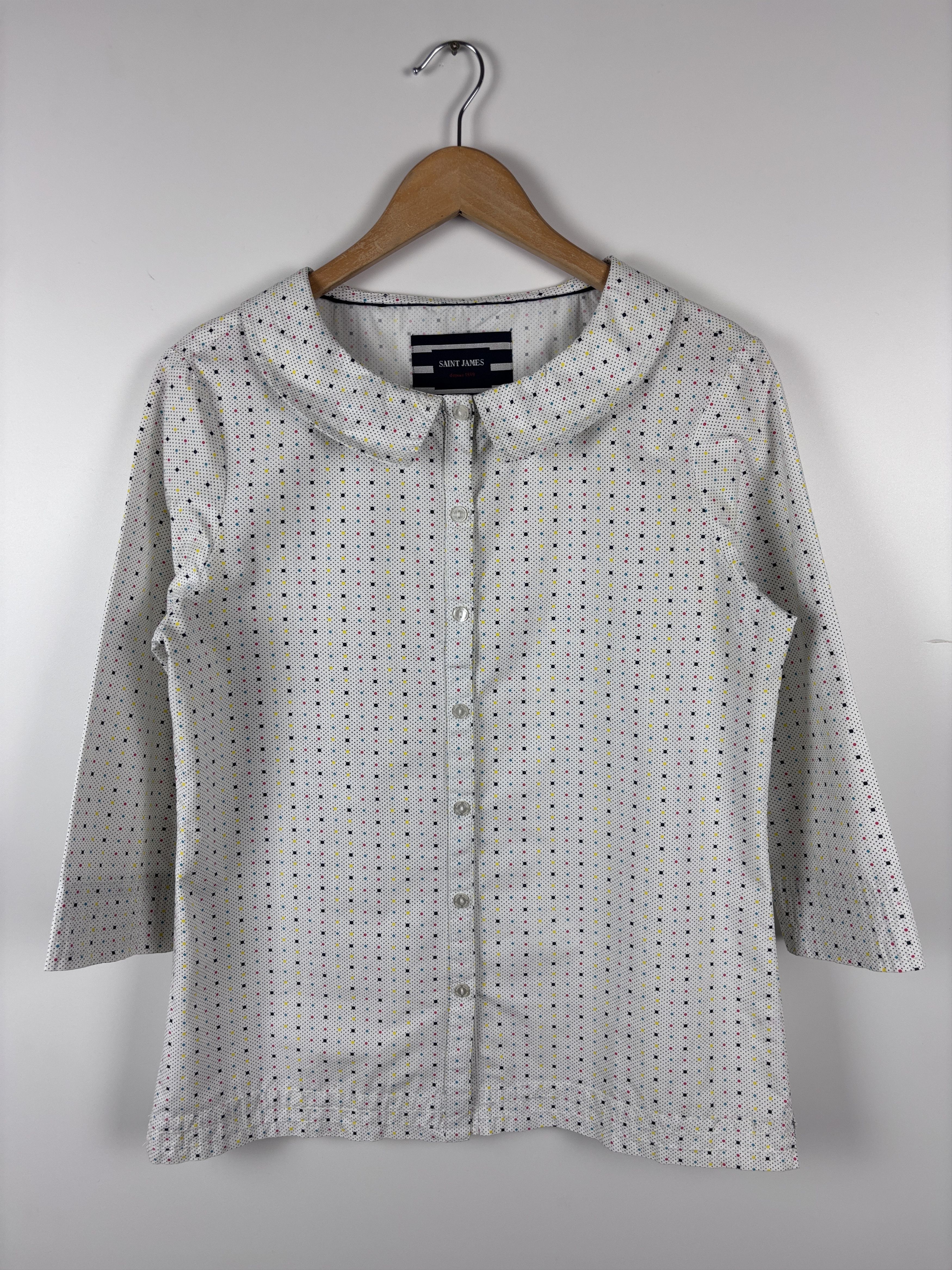 Saint James Saint James Button Up 3/4 Sleeve Shirt Polka Dot US 8 (S) Size M / US 6-8 / IT 42-44 - 1 Thumbnail