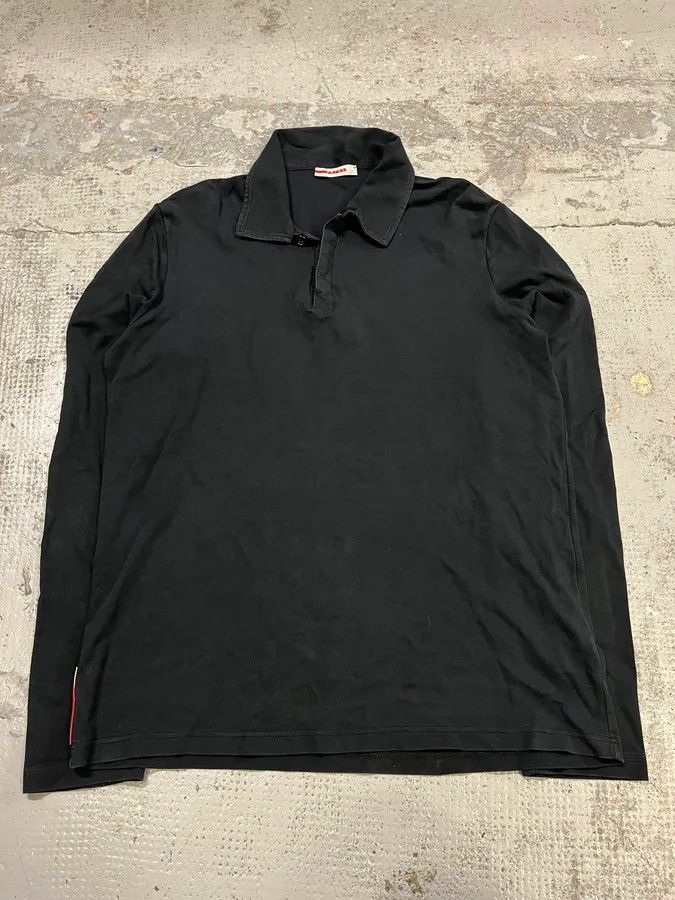 Prada PRADA Re-Nylon Long Sleeve Polo | Grailed