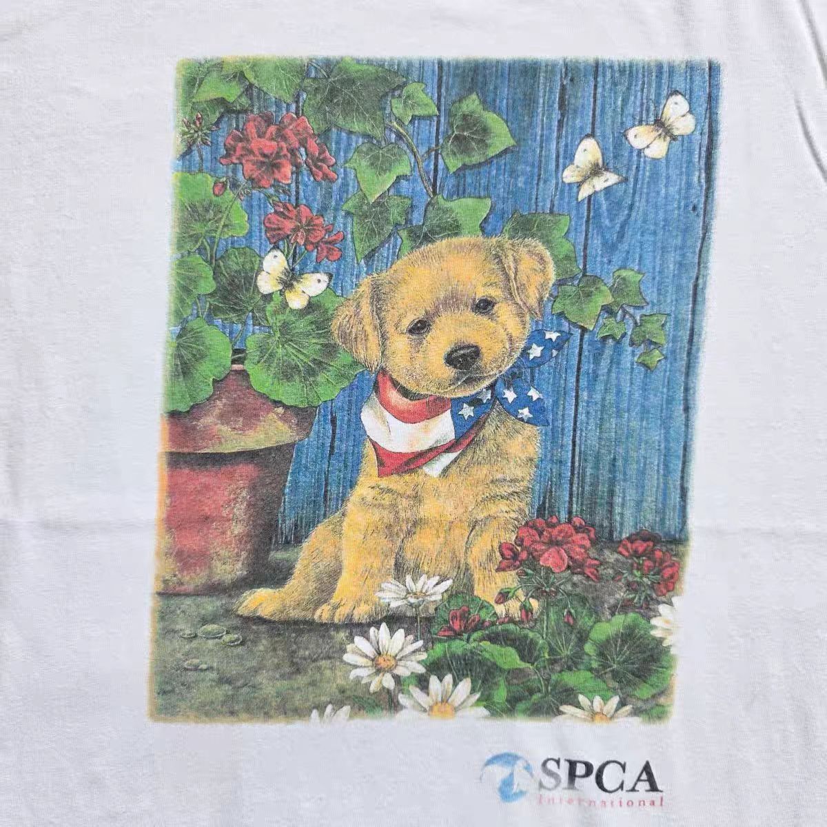 Vintage White washed vintage puppy print t-shirt Size US M / EU 48-50 / 2 - 2 Thumbnail