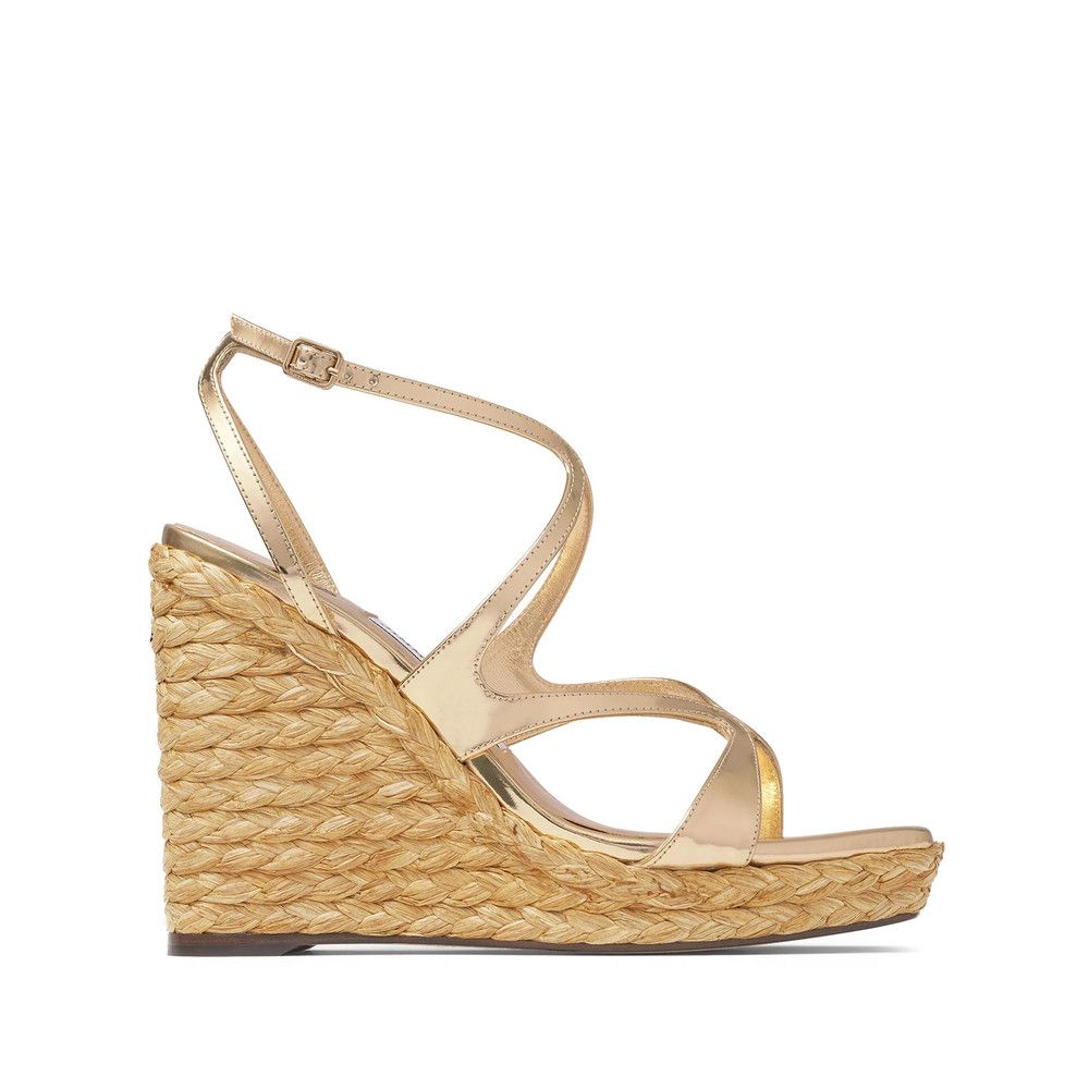 Jimmy Choo Jimmy Choo GOLD Sandals Size US 7 / IT 37 - 1 Thumbnail