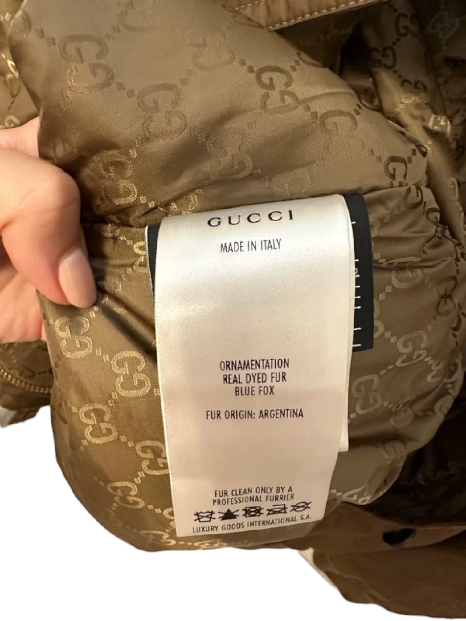 Gucci Gucci Goose Down Bomber Jacket with Blue Fox Fur Trim Size S / US 4 / IT 40 - 15 Thumbnail