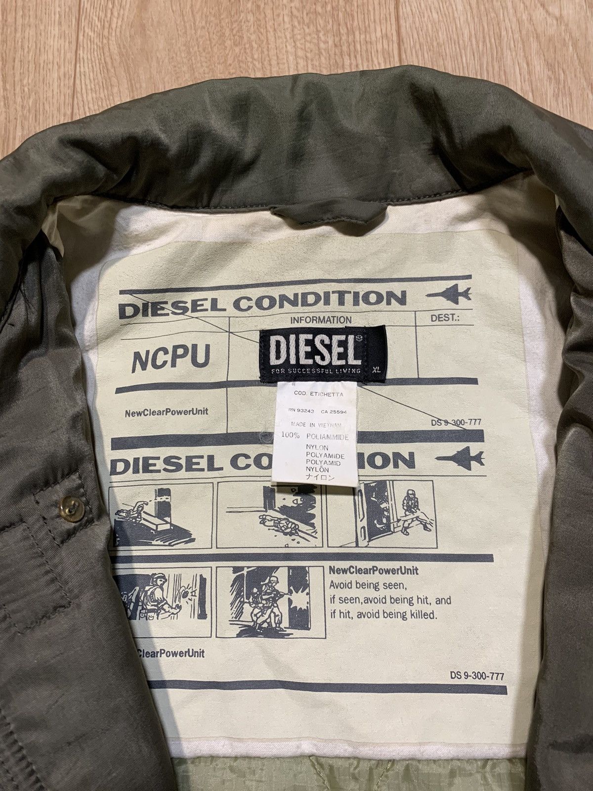 Diesel Rare Vintage Diesel NCPU Leather Military Jacket Size US XL / EU 56 / 4 - 8 Thumbnail