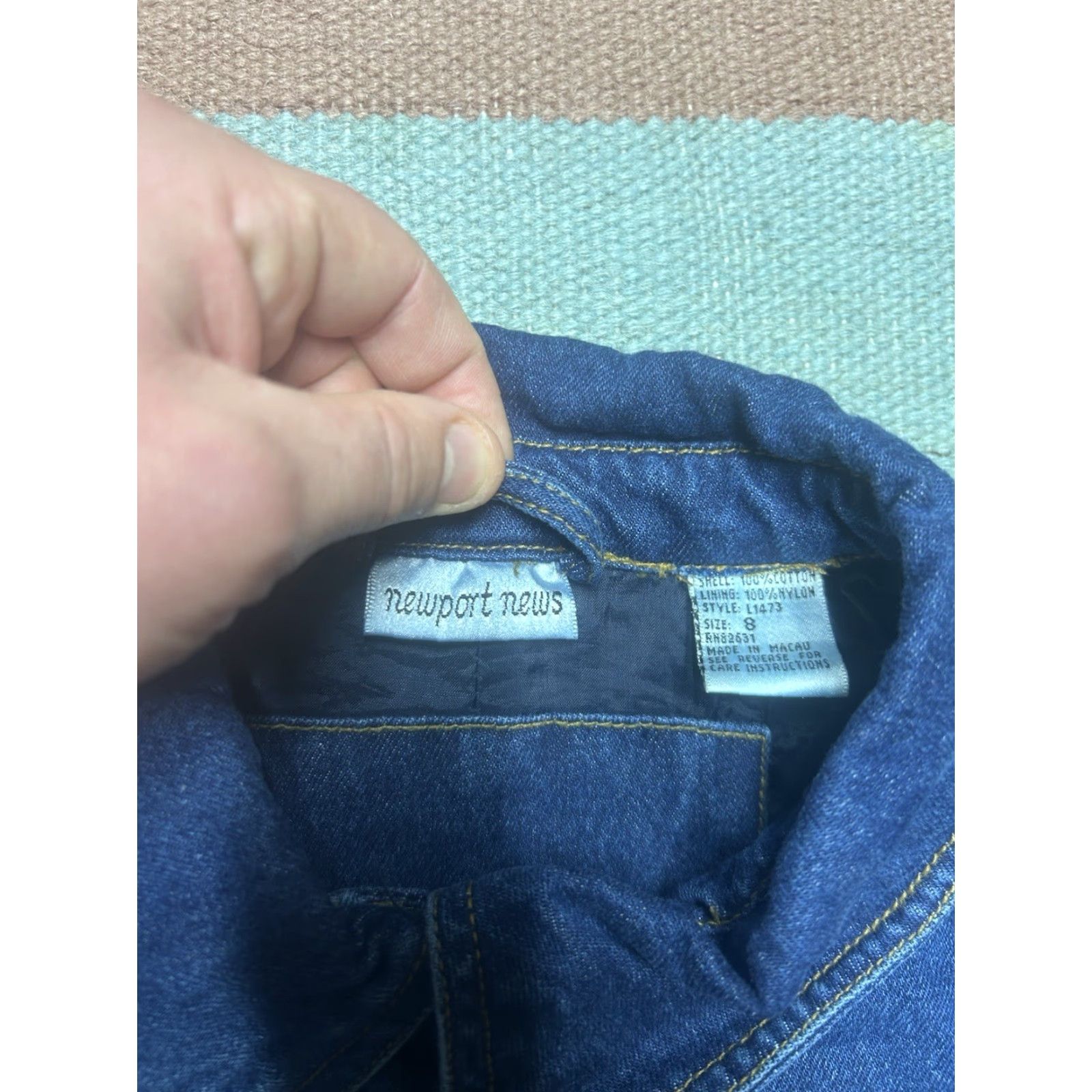 Denime VINTAGE Long Denim Duster Trench Coat Jacket Western Boho Steampunk Women’s sz 8 Jacket Coat Denim Blue Women 8 Men’s Women’s? Size M / US 6-8 / IT 42-44 - 6 Thumbnail