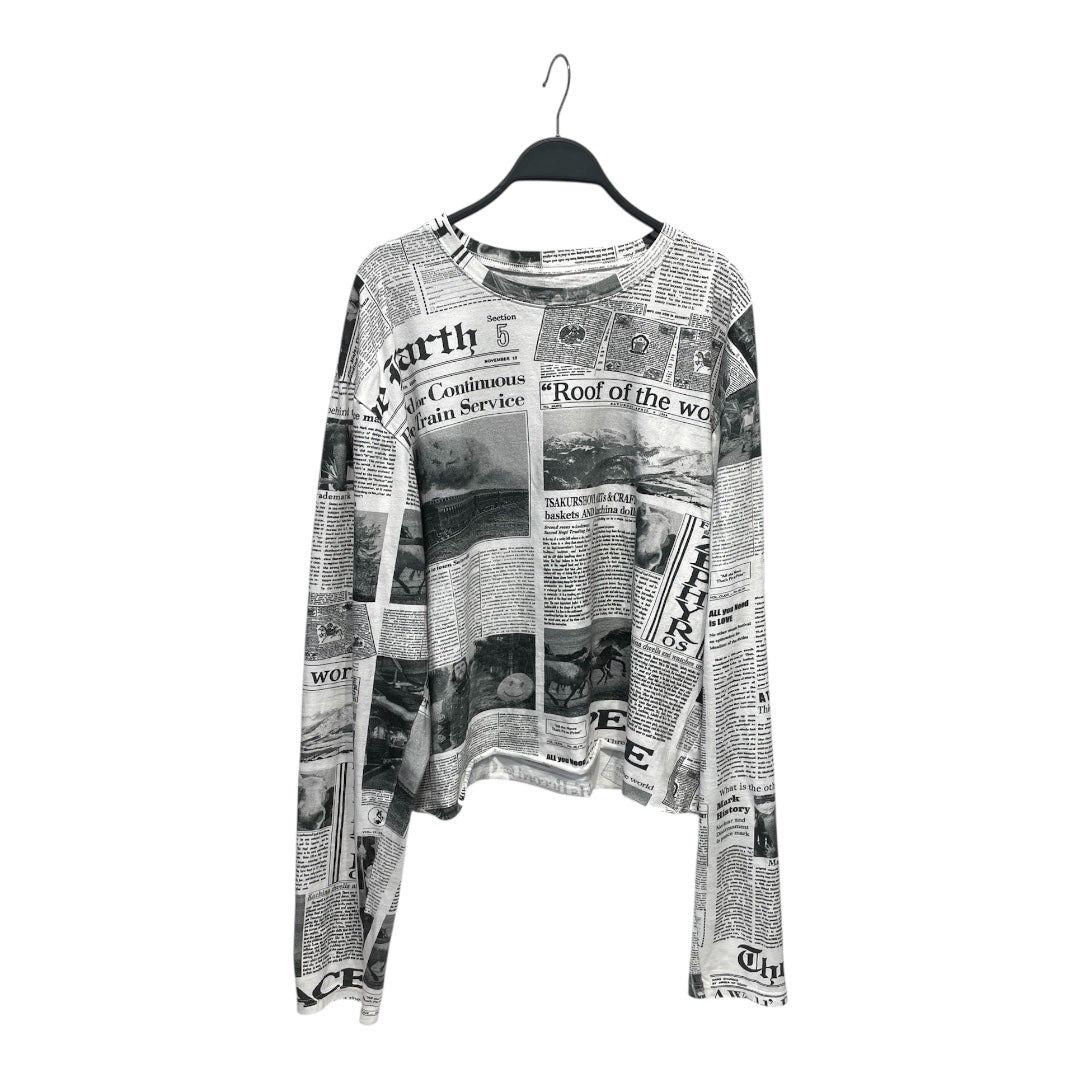 Kapital Allover Newspaper Long Sleeve Tee Size US XXL / EU 58 / 5 - 1 Thumbnail