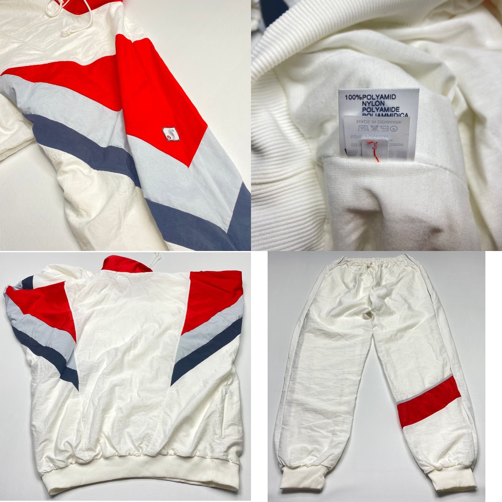 Vintage VINTAGE IBO Design Track Suit Mens 2XL Windbreaker Jogger Set Lined Made in Denmark Size 48R - 9 Thumbnail