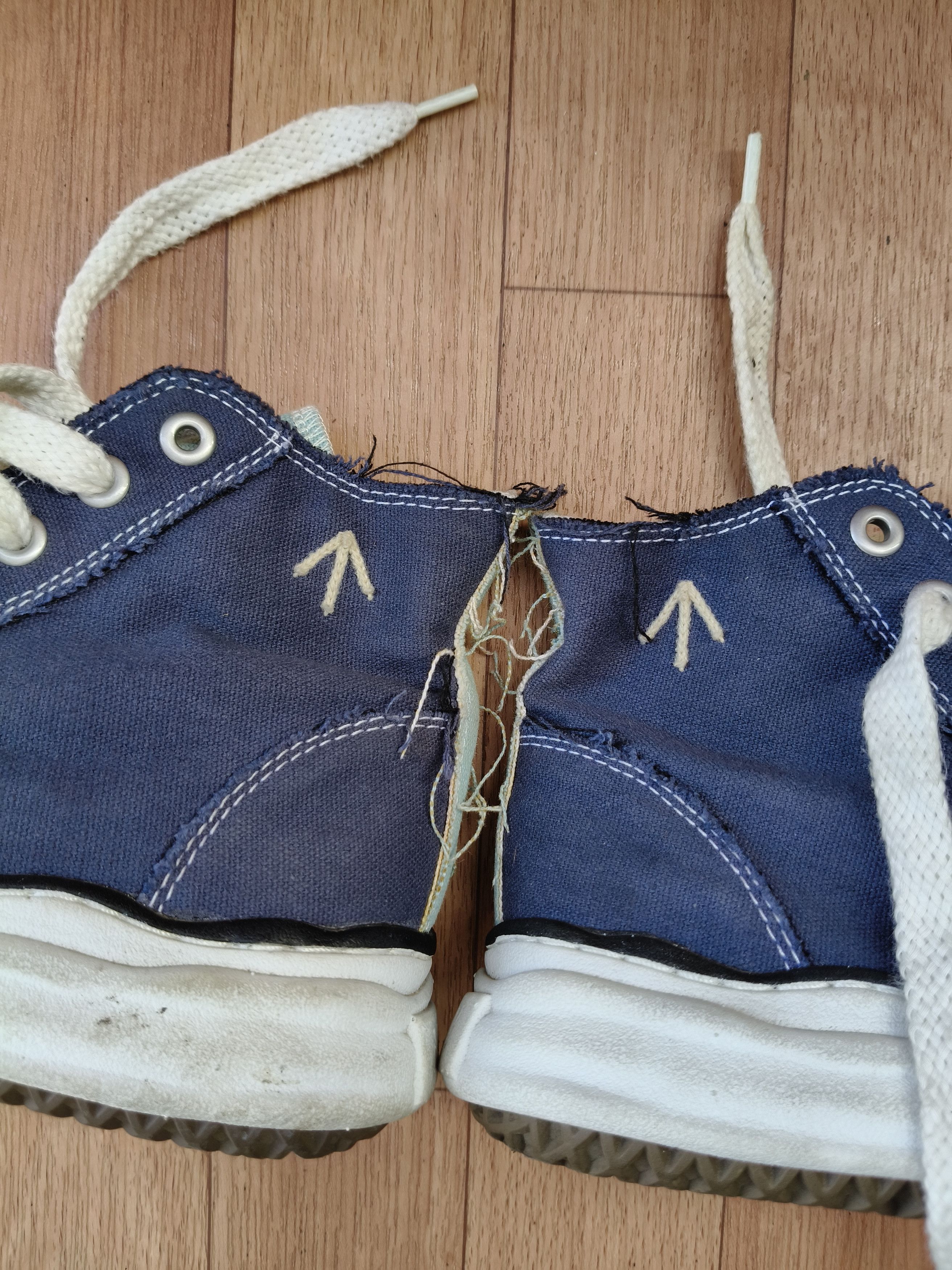 Maison MIHARA YASUHIRO × Nigel Cabourn Melted sole distressed high top sneakers Size US 9 / EU 42 - 15 Thumbnail
