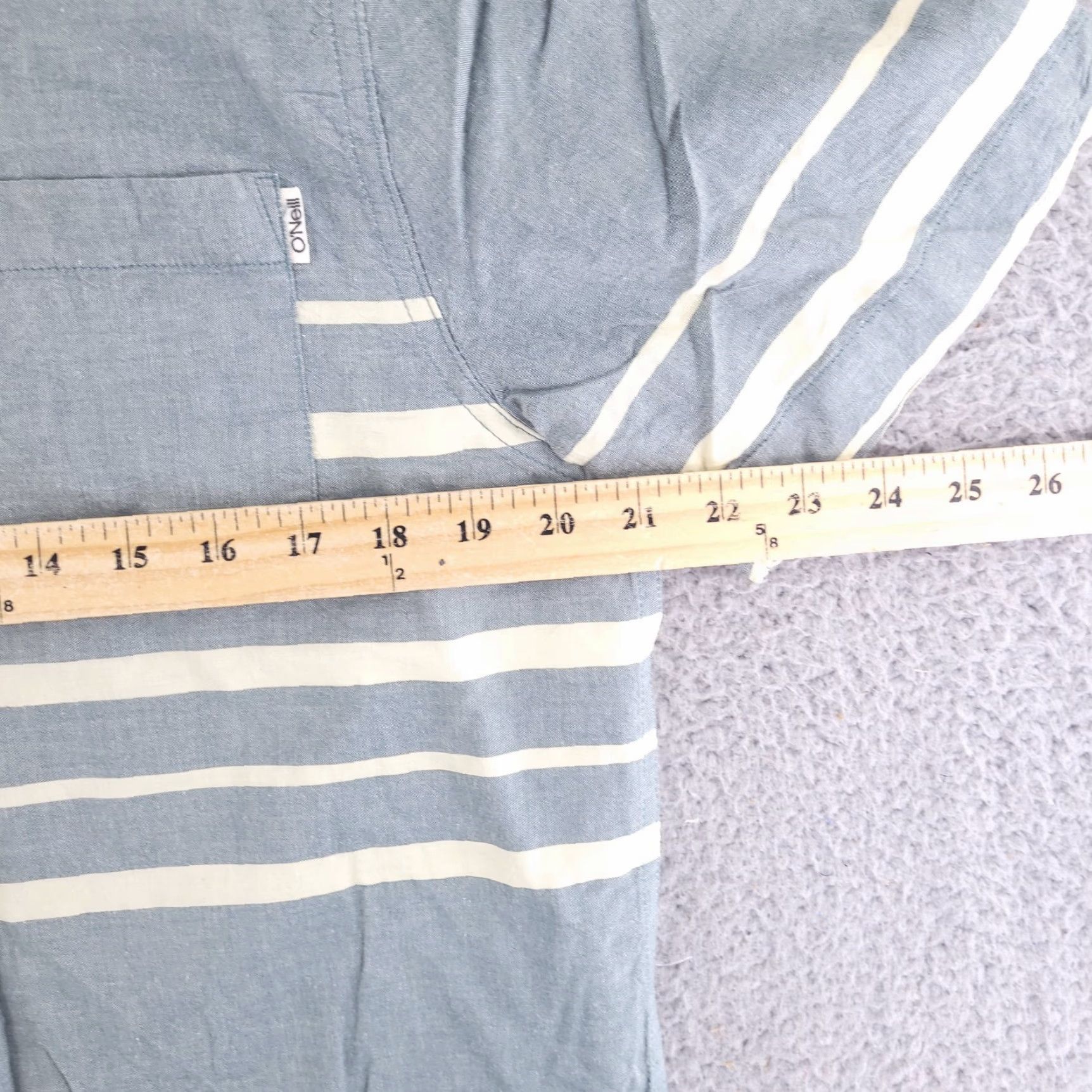 O'Neill VINTAGE O'Neill Shirt Mens Large Green 100% Cotton Button-Up Short Sleeve Casual Size US L / EU 52-54 / 3 - 4 Thumbnail