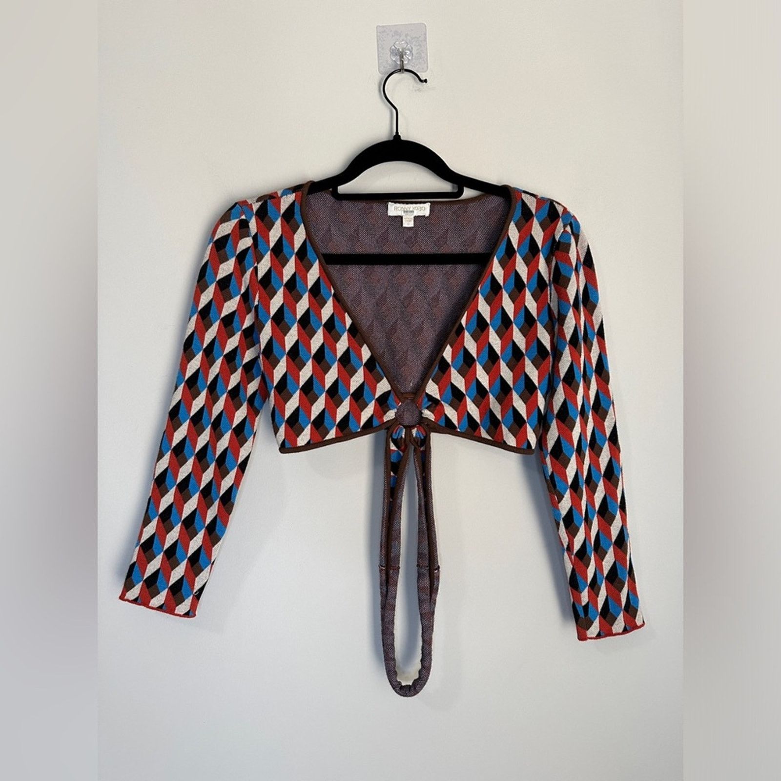 Ronny Kobo RONNY KOBO Size Small Geometric Crop Top Size S / US 4 / IT 40 - 6 Thumbnail