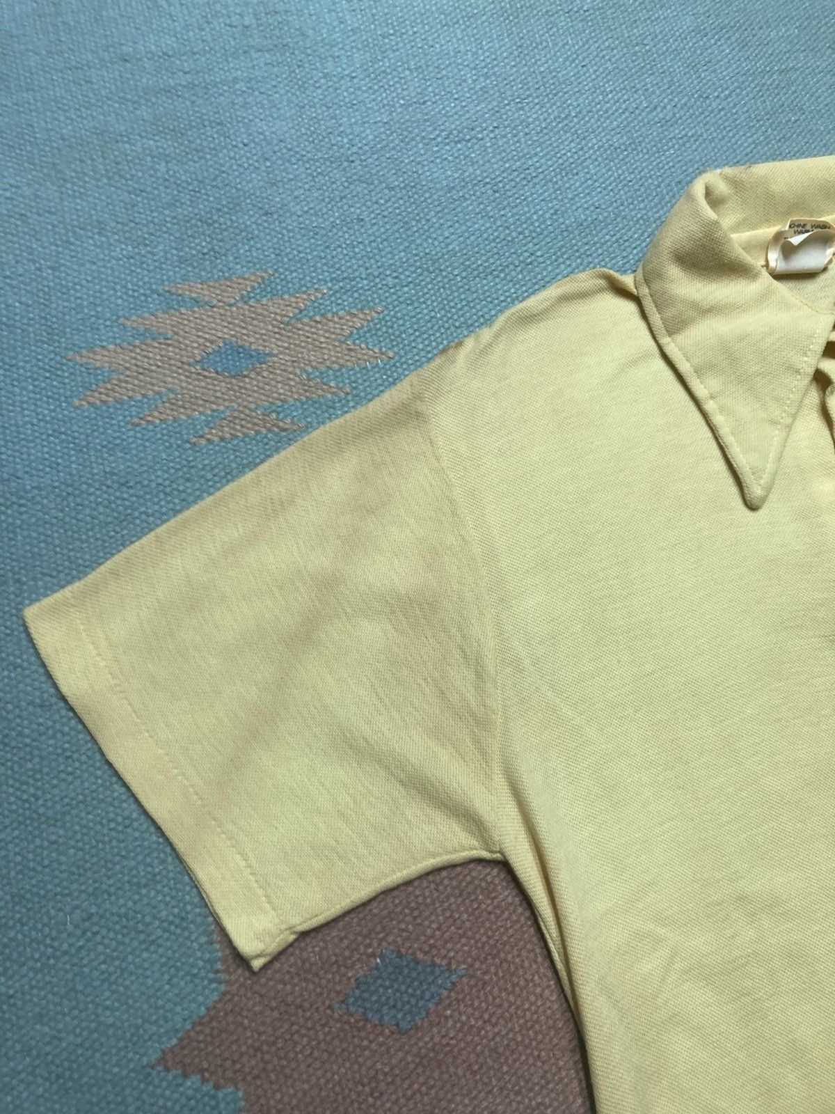 Vintage 70s polo shirt light pale yellow Mojave California medium Size US M / EU 48-50 / 2 - 6 Thumbnail