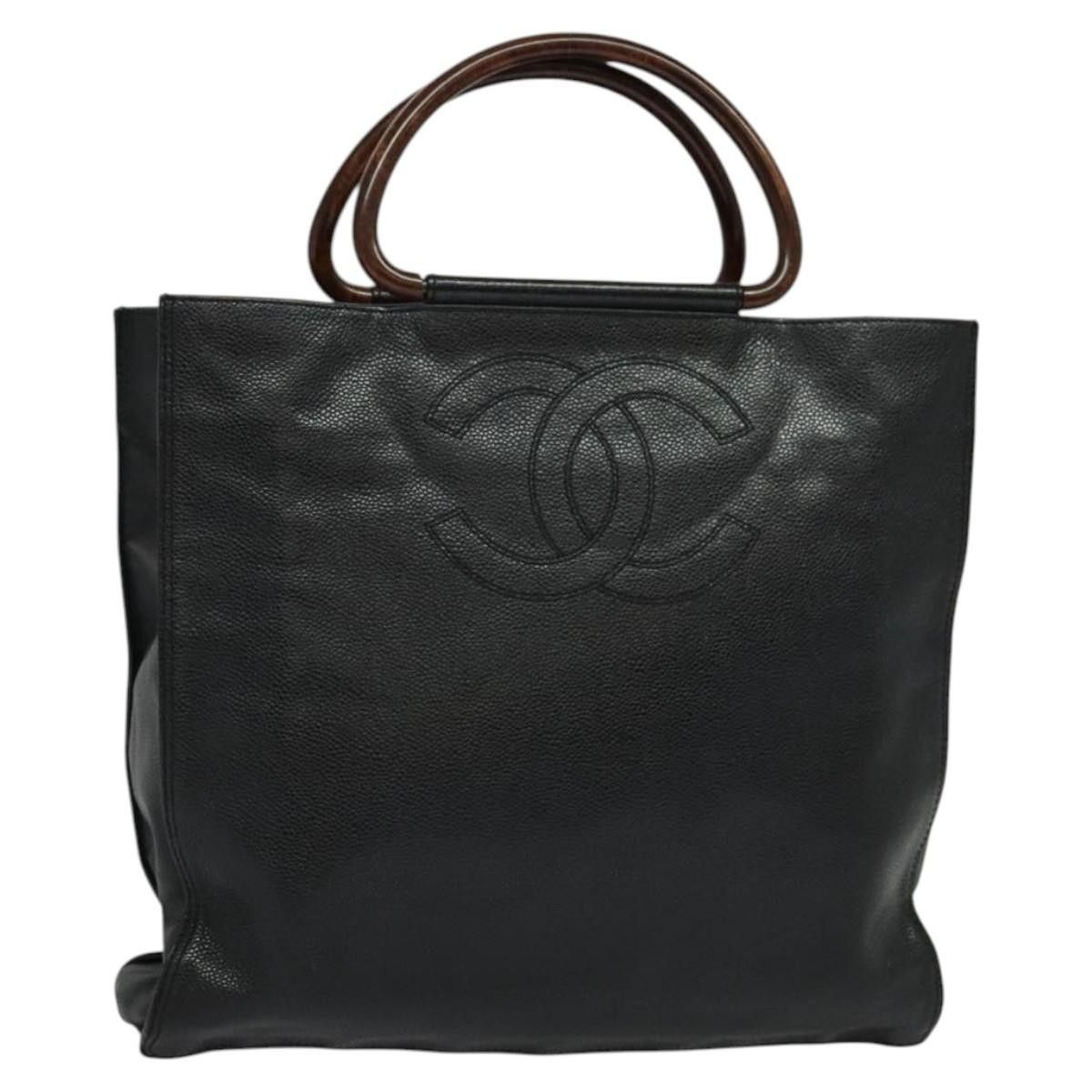 Chanel Chanel Vintage Wooden Ring Tote Caviar Size ONE SIZE - 1 Thumbnail