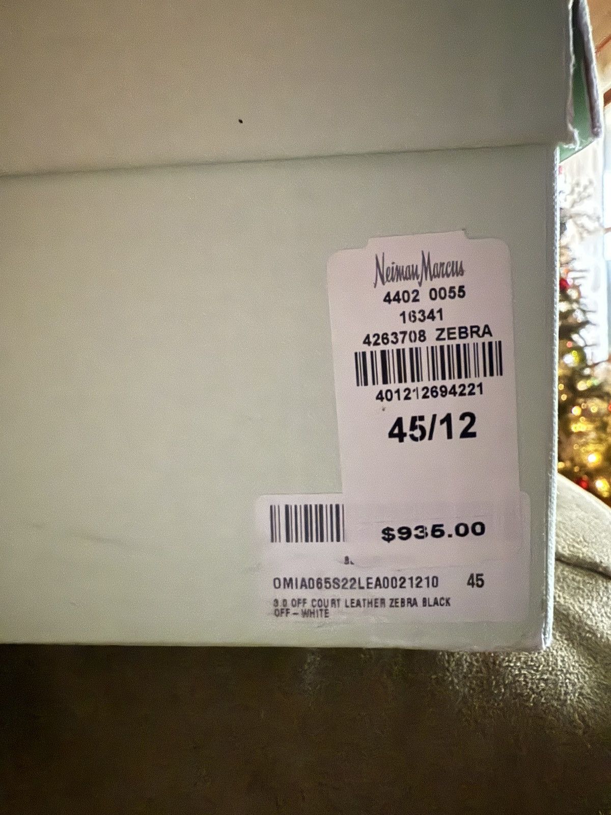 Off-White Off White “Off Court 3.0 Leather” Zebra Black, DS! OG Box Size US 12 / EU 45 - 6 Thumbnail