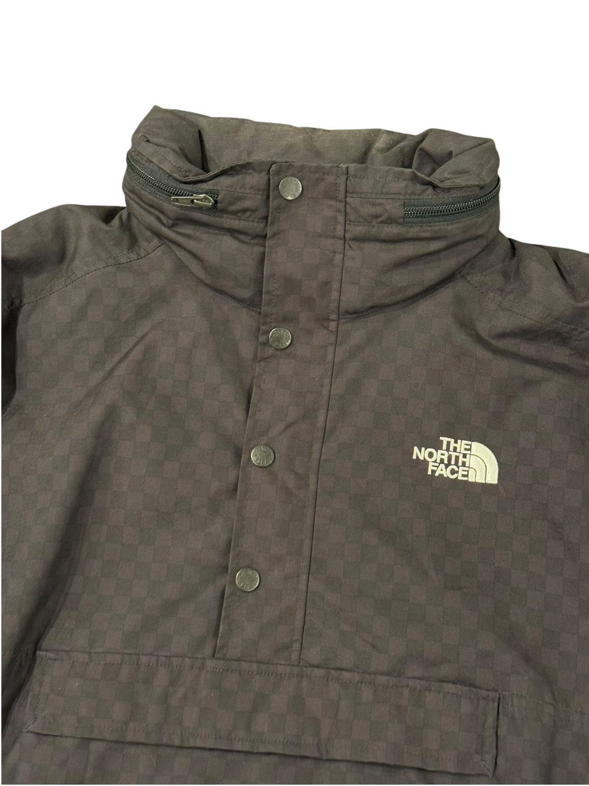 Supreme × The North Face Black Checkered Hooded TNF Pullover Jacket Windbreaker Size US XL / EU 56 / 4 - 6 Thumbnail