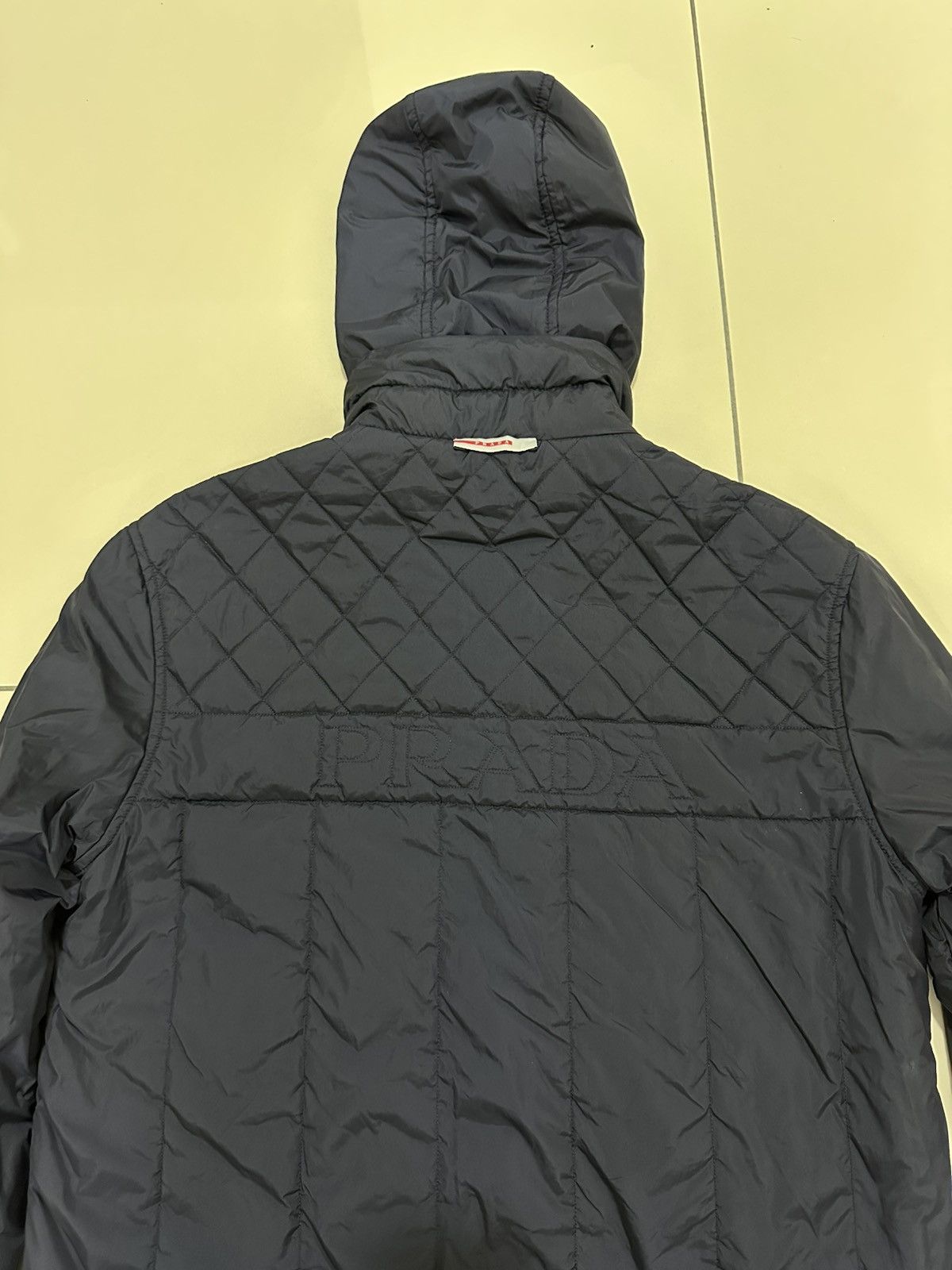 Prada PRADA Reversible Cotton Nylon Jacket Hooded Big Logo Design Size US M / EU 48-50 / 2 - 3 Thumbnail