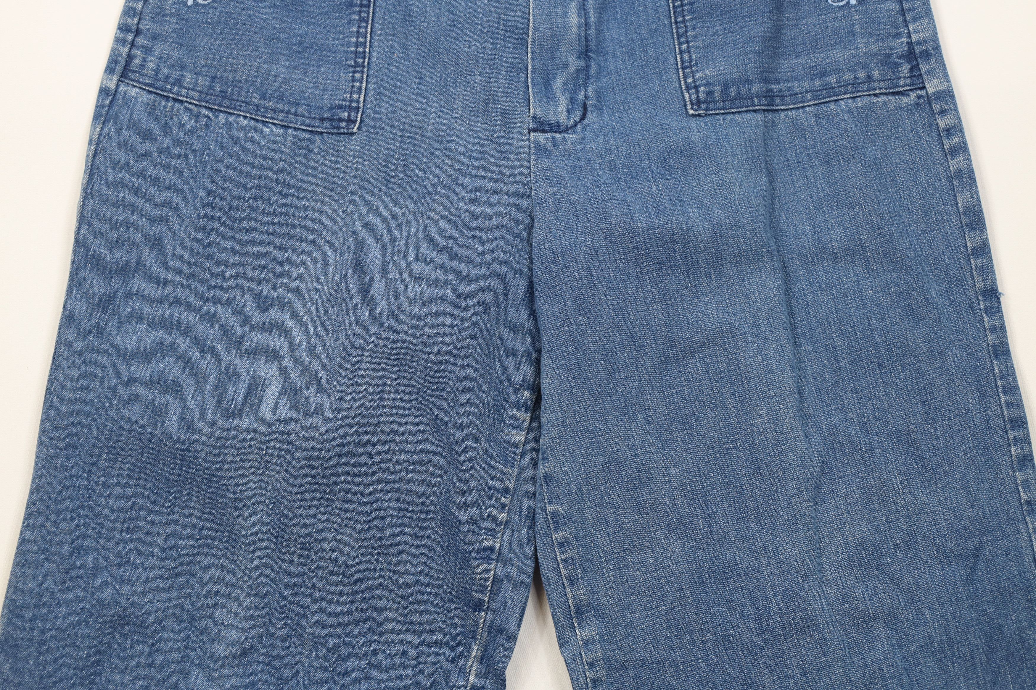 Vintage Vintage 70s Streetwear Flower Bell Bottoms Jeans USA Size 28" / US 6 / IT 42 - 3 Thumbnail