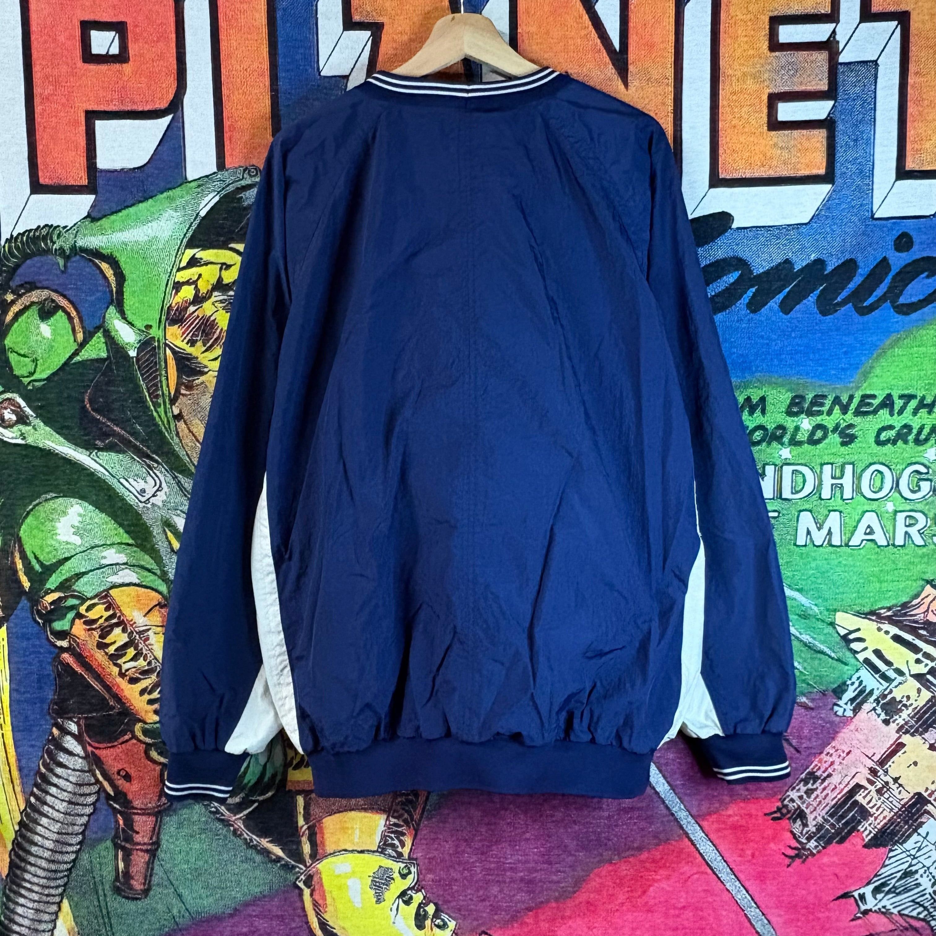 Nike Vintage 90s Nike Center Swoosh Blue Windbreaker Jacket Size US XL / EU 56 / 4 - 2 Thumbnail