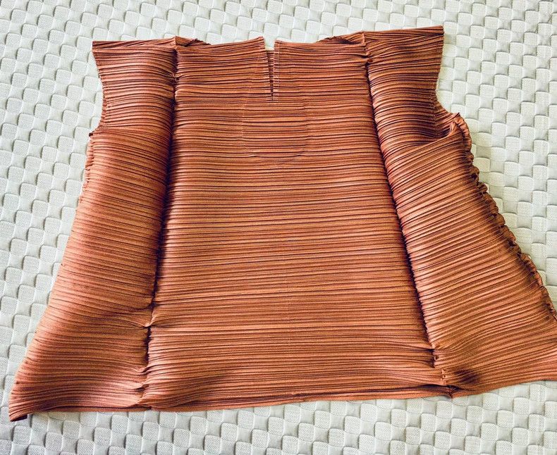 Issey Miyake issey miyake size:3 Coral orange horizontal striped vest Size XXS / US 00 / IT 34 - 1 Thumbnail