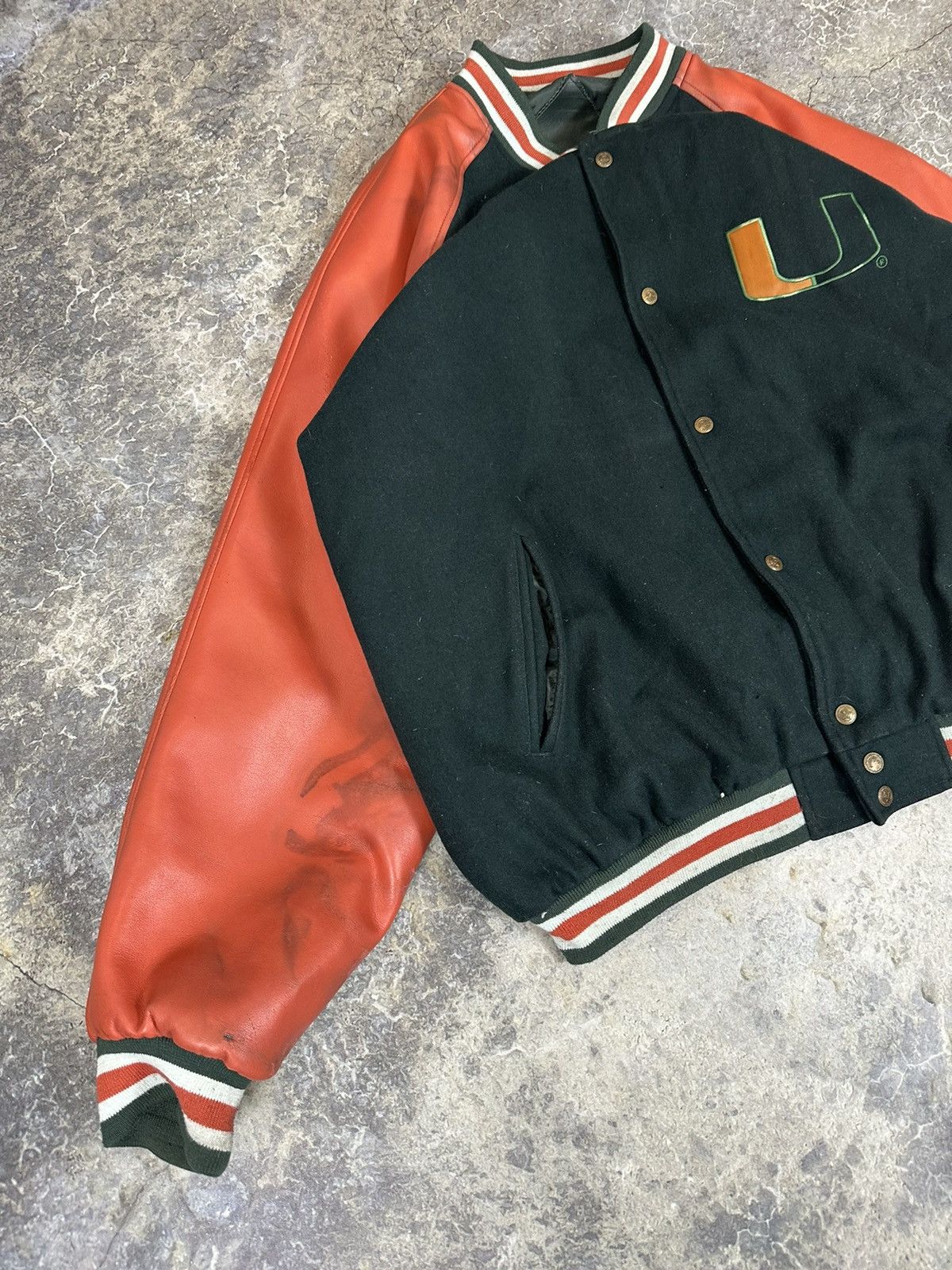 Vintage Vintage Miami U Varsity Jacket Size US XL / EU 56 / 4 - 3 Thumbnail