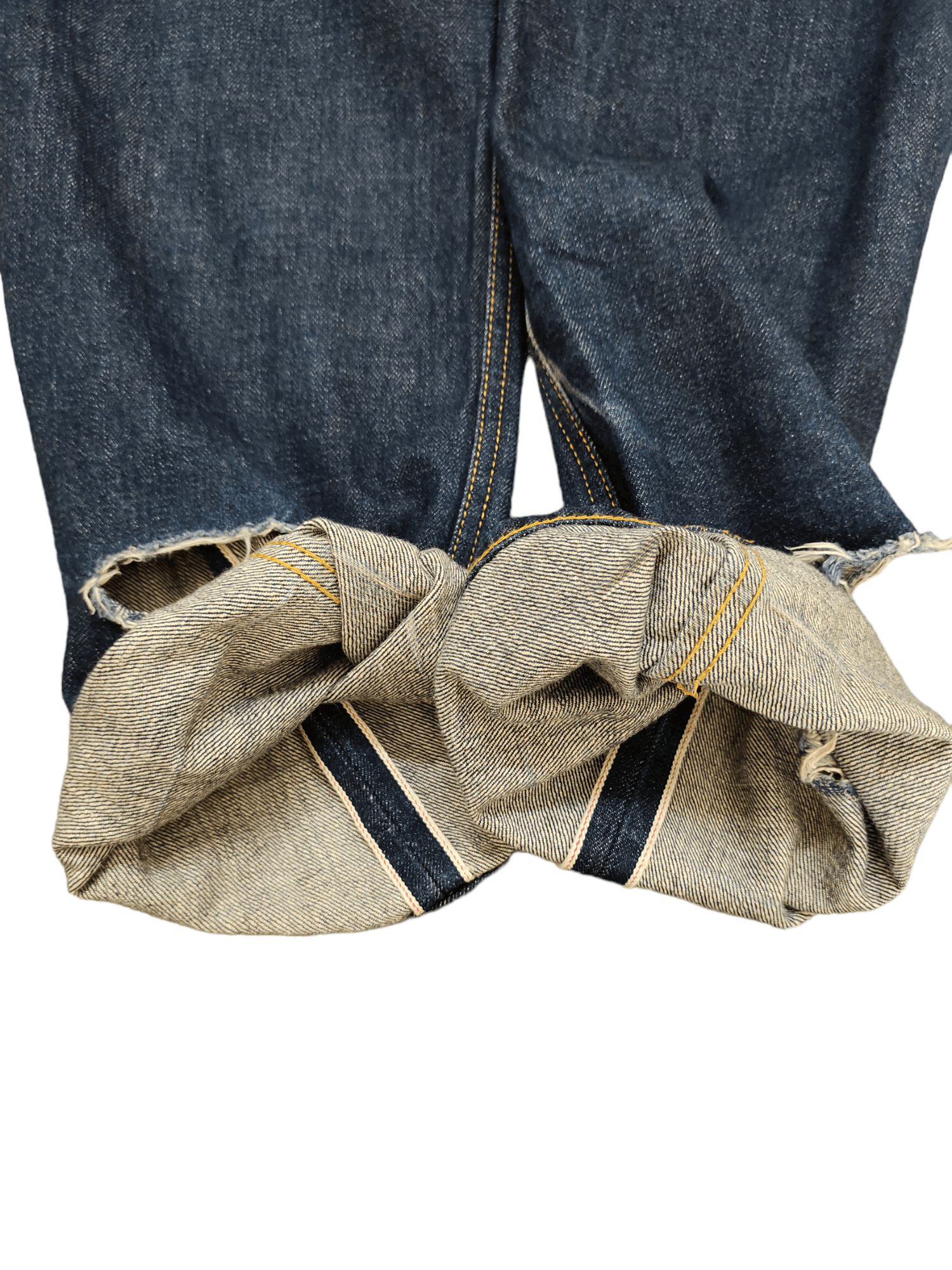 Kaws × Medicom Toy × Original Fake Original Fake X Kaws Selvedge Distressed Hem Denim Jeans Size US 33 - 11 Thumbnail