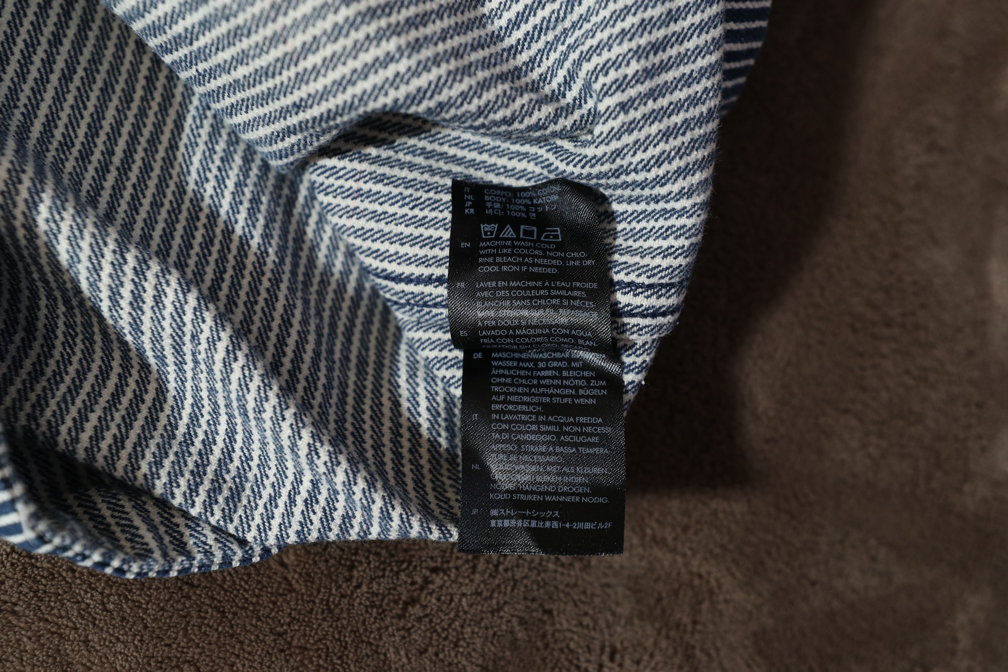 Brixton Brixton Striped Long Sleeve Overshirt (L) Size US L / EU 52-54 / 3 - 14 Thumbnail