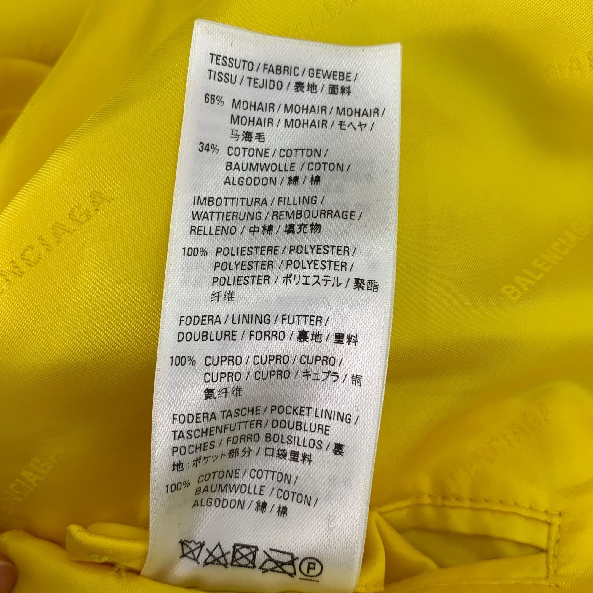Balenciaga Balenciaga Yellow Mohair-Blend Fur Effect Coat With Garment Size XXS / US 00 / IT 34 - 6 Thumbnail