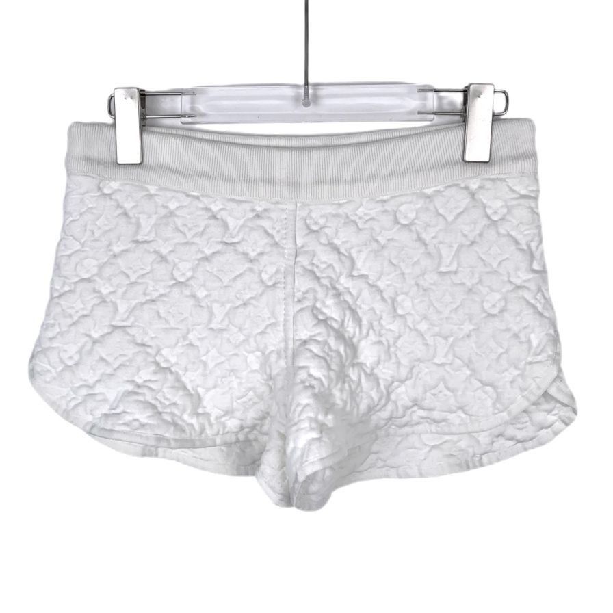 Louis Vuitton [Louis Vuitton] Monogram Jacquard White Cotton Sport Shorts Size 26" / US 2 / IT 38 - 1 Thumbnail