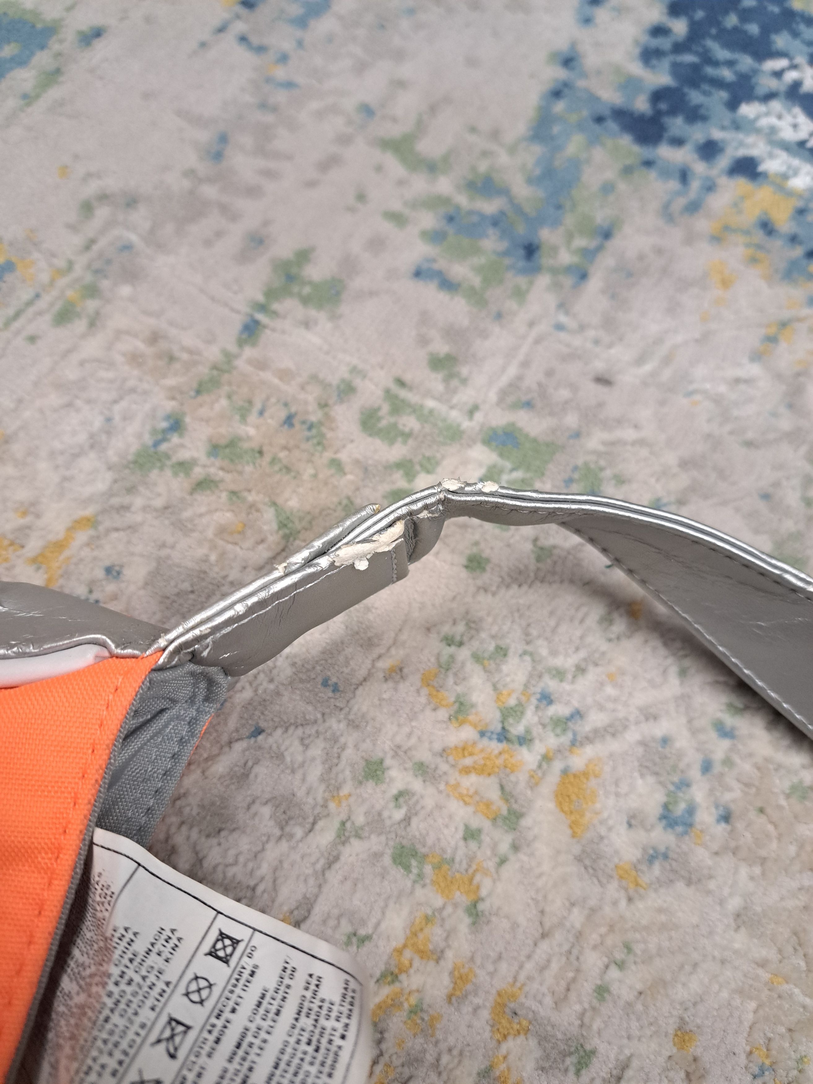 Nike Vintage y2k Neon Orange Silver Nike Baguette Bag Retro Size ONE SIZE - 9 Thumbnail