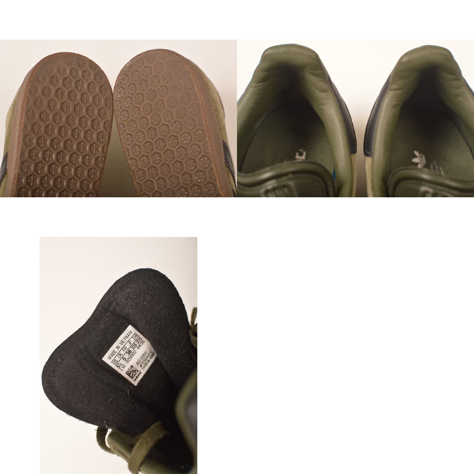 Adidas adidas Sneakers Mens Green Gazelle Night Cargo Core Black EE8947 Suede Trainers Size Size US 5 / EU 37 - 8 Thumbnail