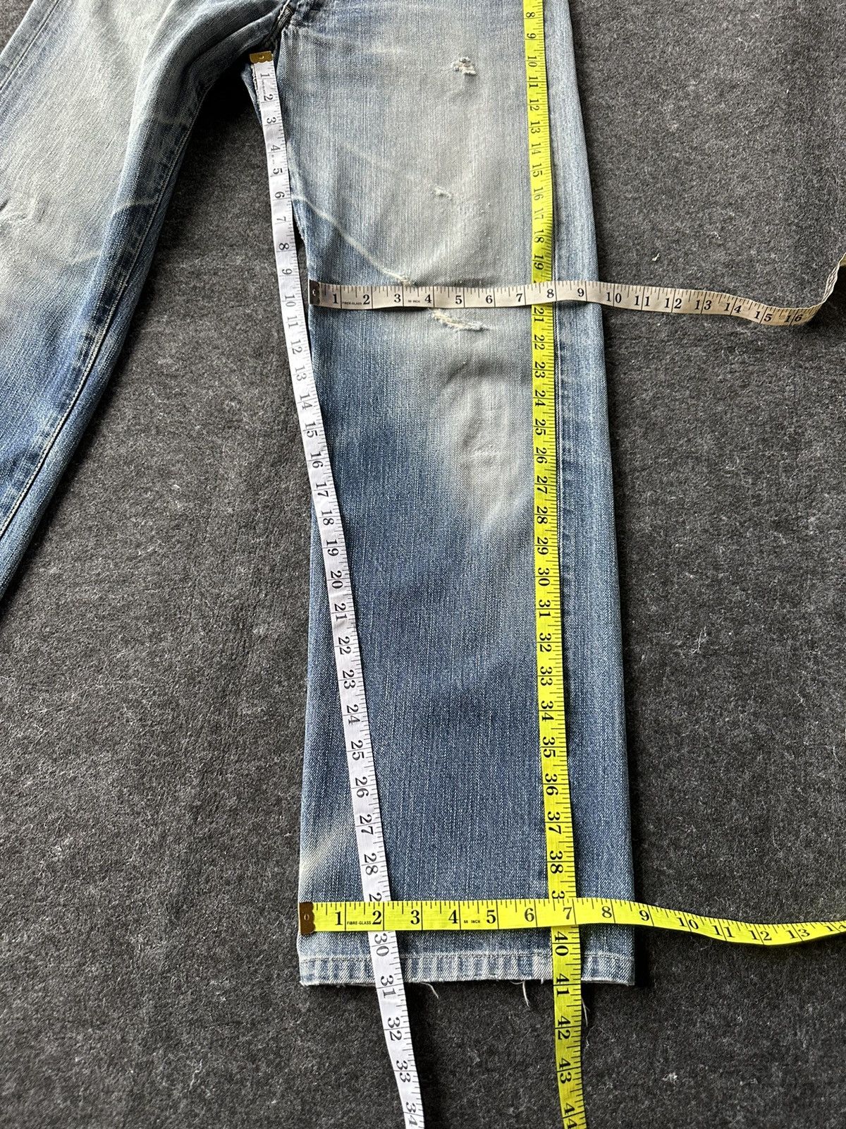 Levi's Vintage Levis 510 Red Loop Faded Washed Distressed D439 Size US 30 / EU 46 - 9 Thumbnail