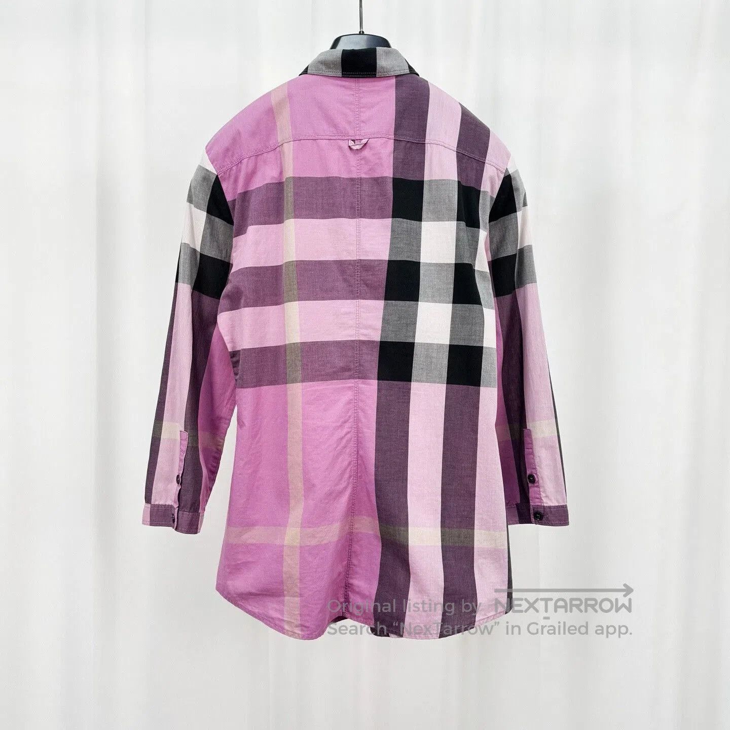 Burberry burberry pink classic check long sleeve shirt. Size XS / US 0-2 / IT 36-38 - 2 Thumbnail
