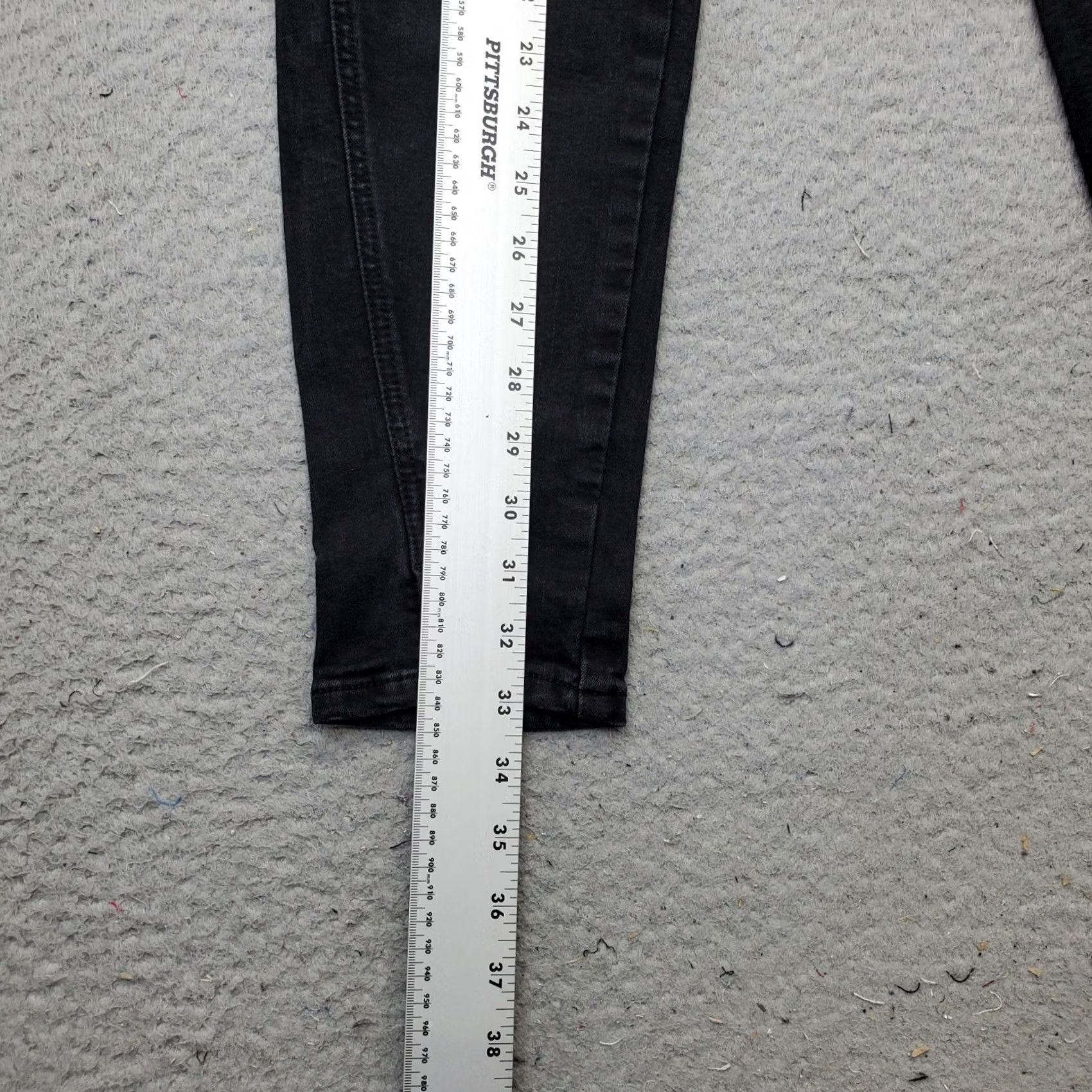 Vintage KanCan Skinny Jeans Women Size 28 Black Dark Wash 5-Pocket Design Distressed Pants Size 28" / US 6 / IT 42 - 7 Thumbnail