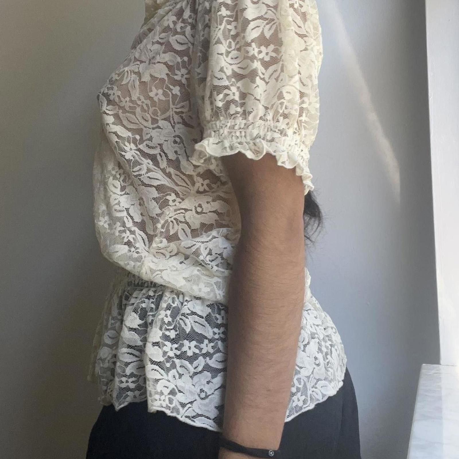 Other Cream lace off the shoulder blouse with floral details Size M / US 6-8 / IT 42-44 - 5 Thumbnail