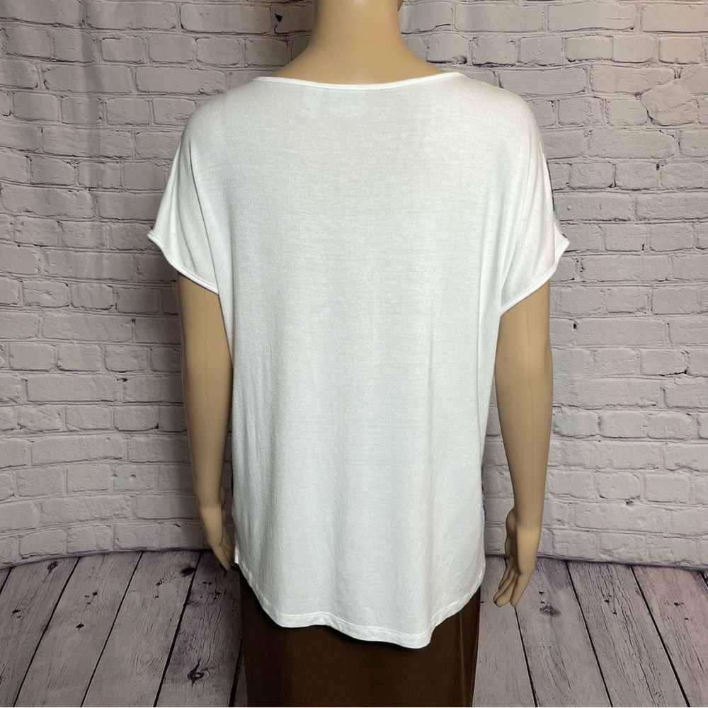 Chicos Chico's Watercolor Sequins Front Top T-Shirt Size 2 US L Size L / US 10 / IT 46 - 4 Thumbnail