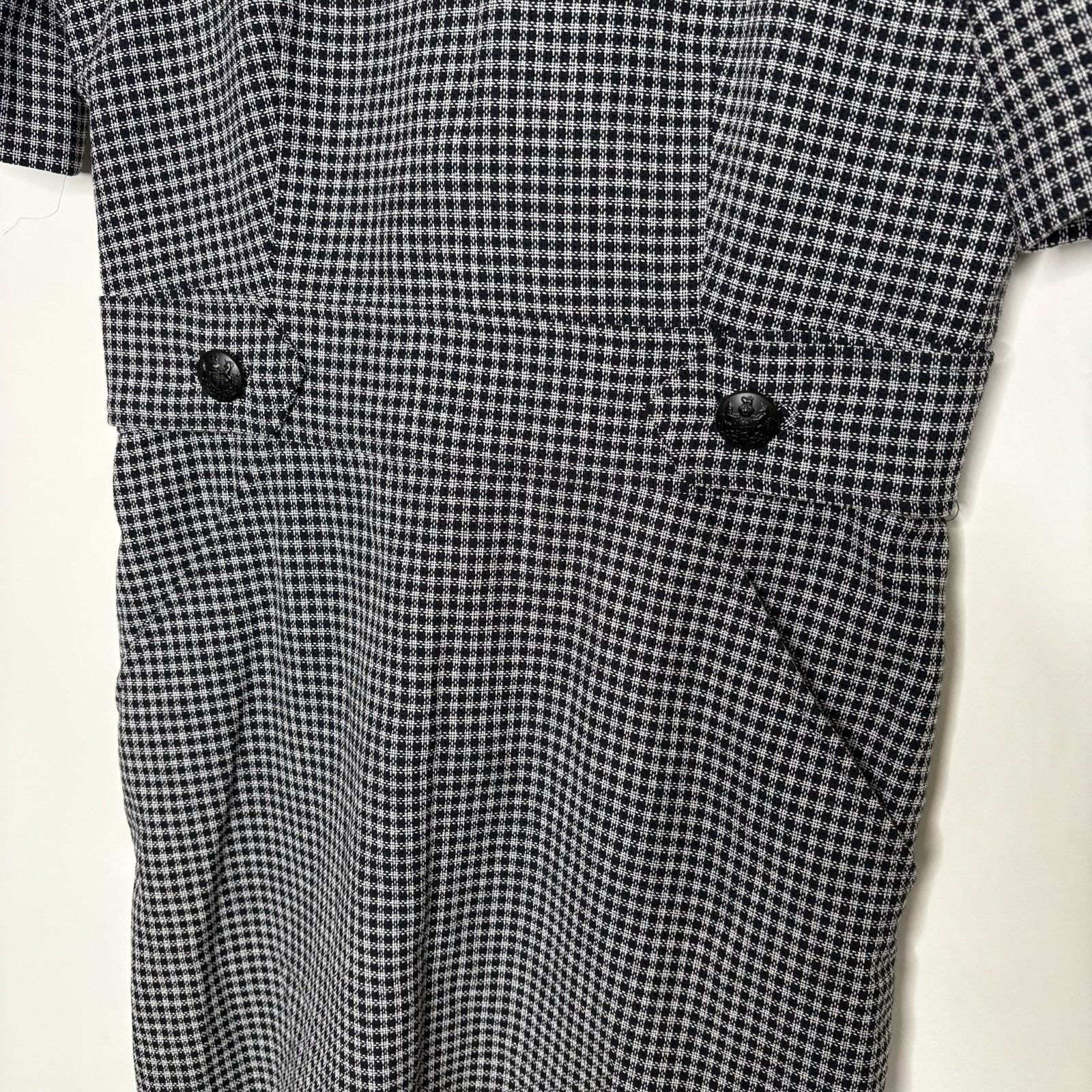 Veronica Beard Teddi Sheath Dress Black & White Check